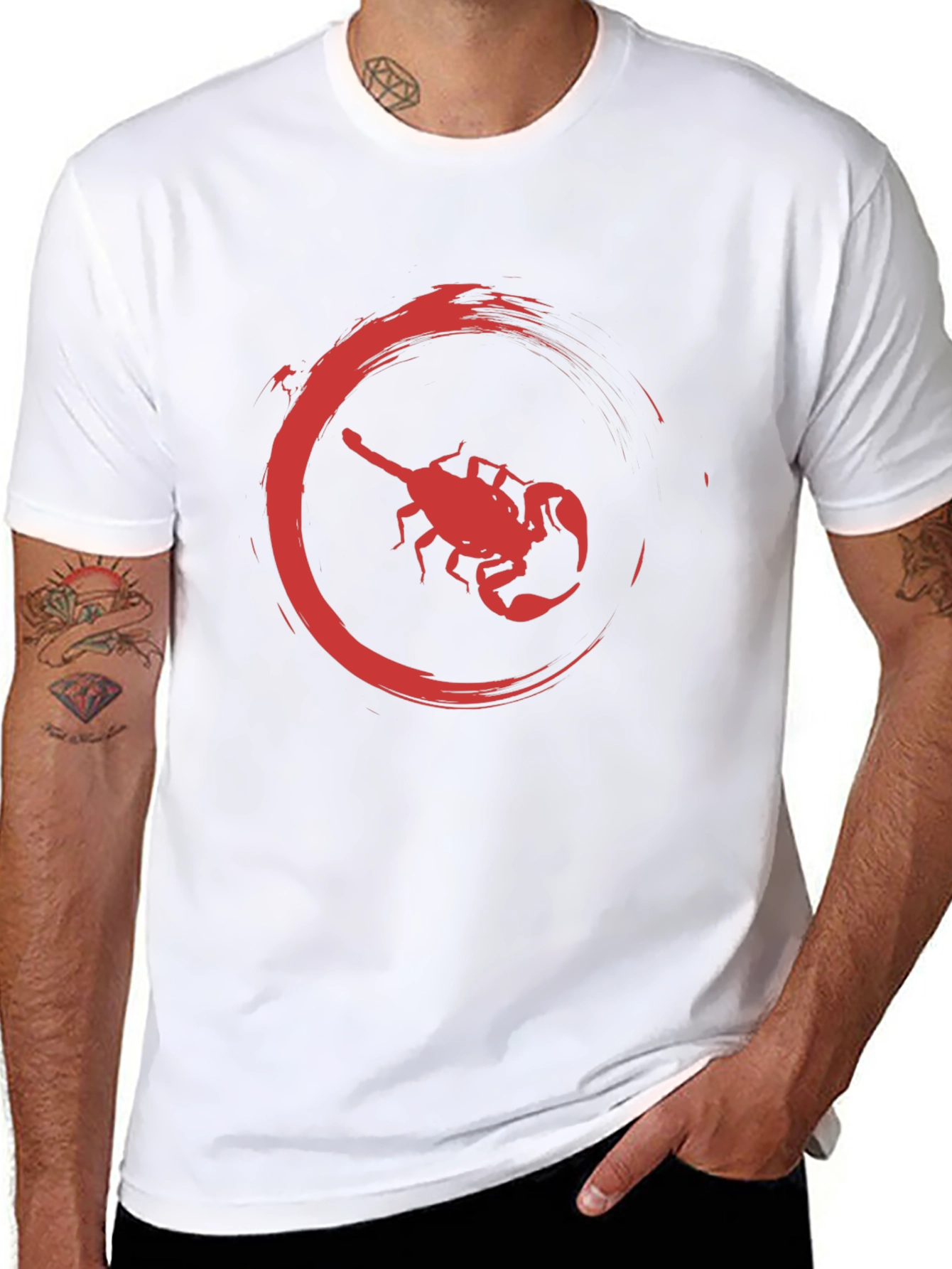 Black Red Scorpion Graphic Black T-Shirt - Bold & Stylish view 8