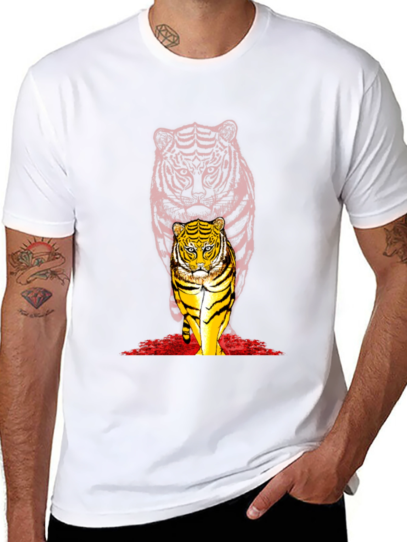Black Tiger Graphic Black T-Shirt - Bold Animal Print view 8