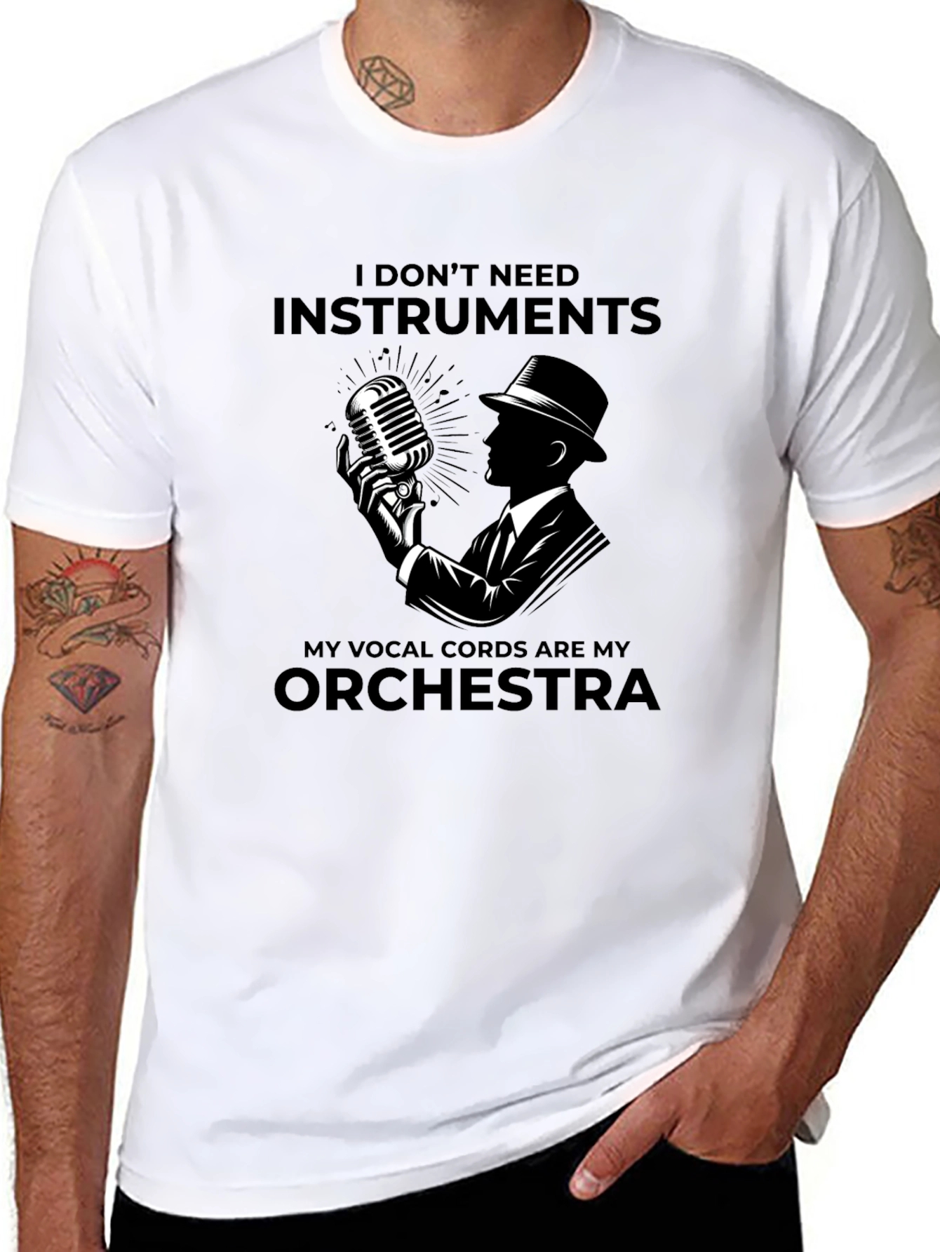 Black Vocal Artist Tee: My Vocal Cords Are My Orchestra view 8