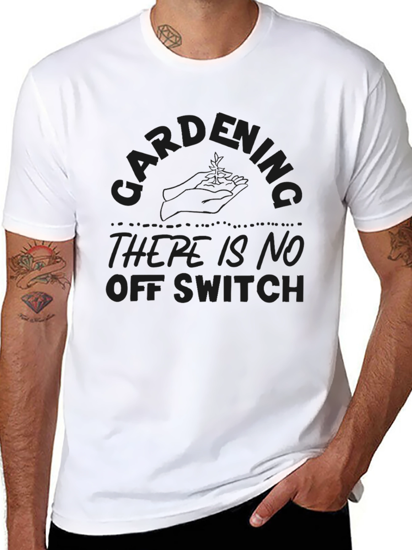 Black Gardening - There Is No Off Switch T-Shirt view 8