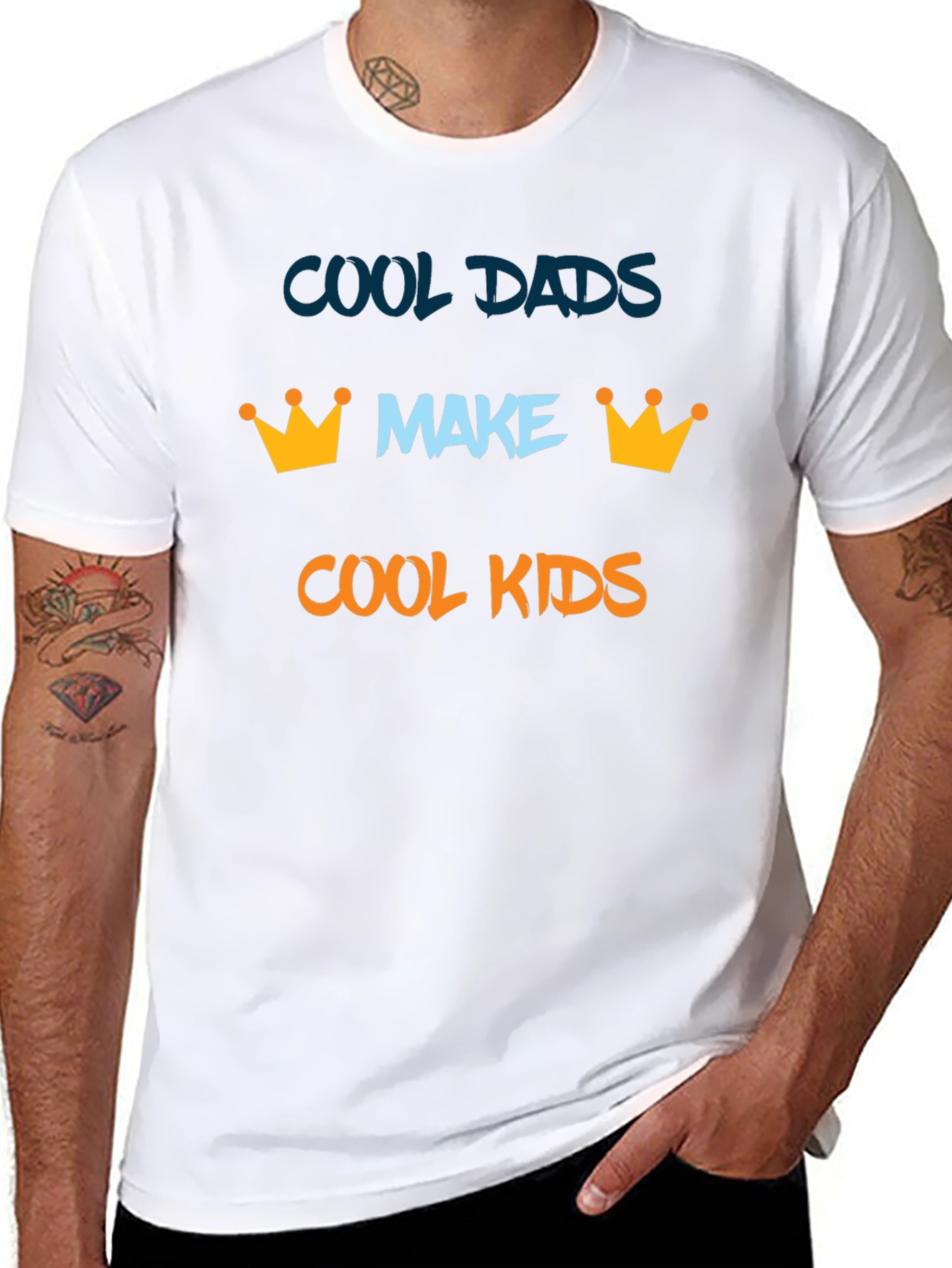 Black Cool Dads Make Cool Kids Graphic Tee view 8