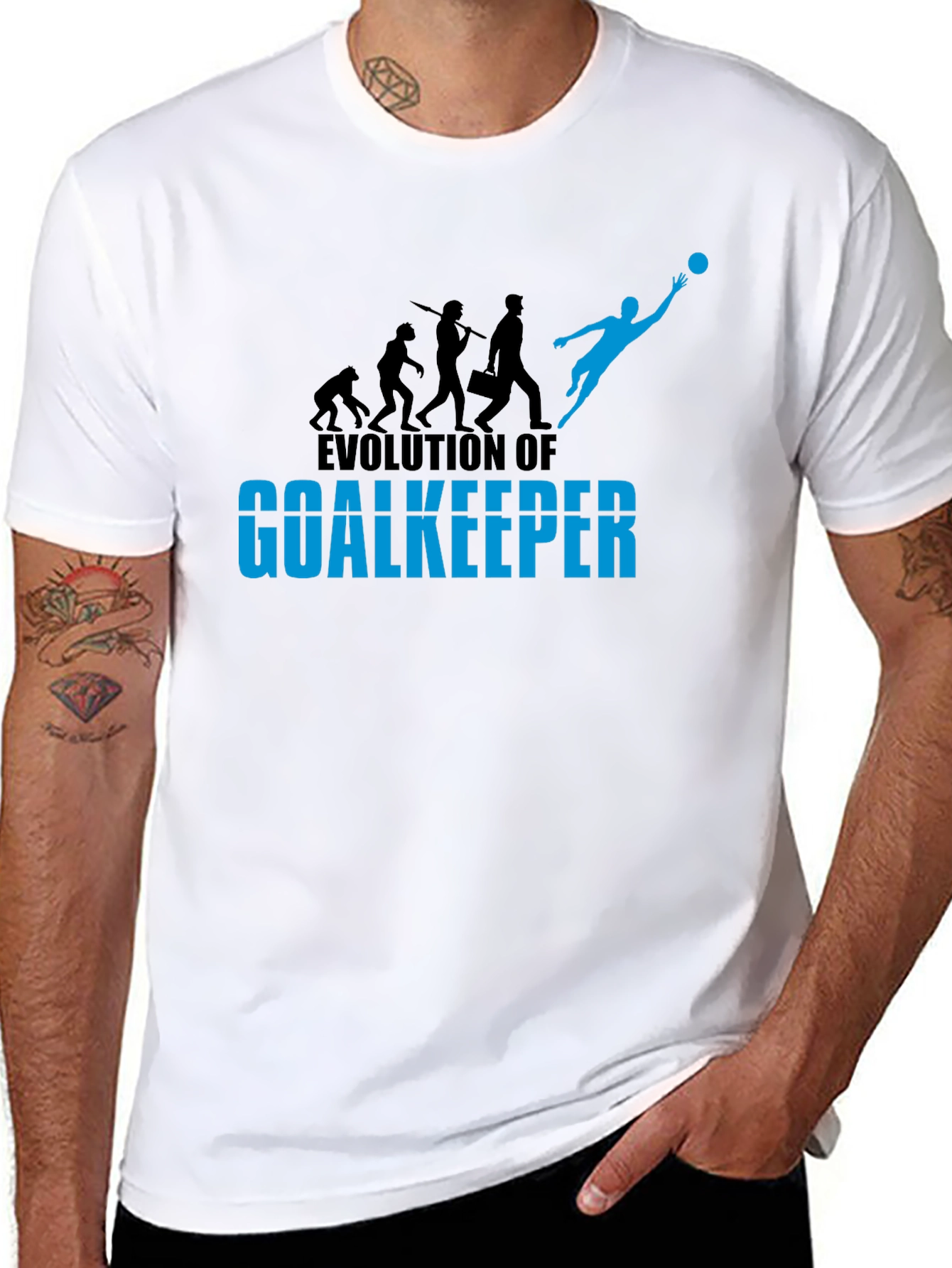 Black Evolution of Goalkeeper Graphic Tee view 8
