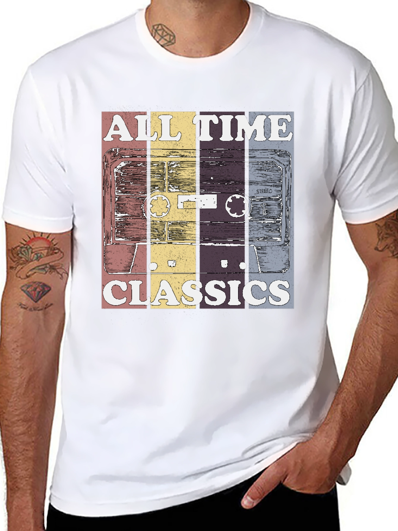 Black Retro "All Time Classics" Graphic Tee view 8
