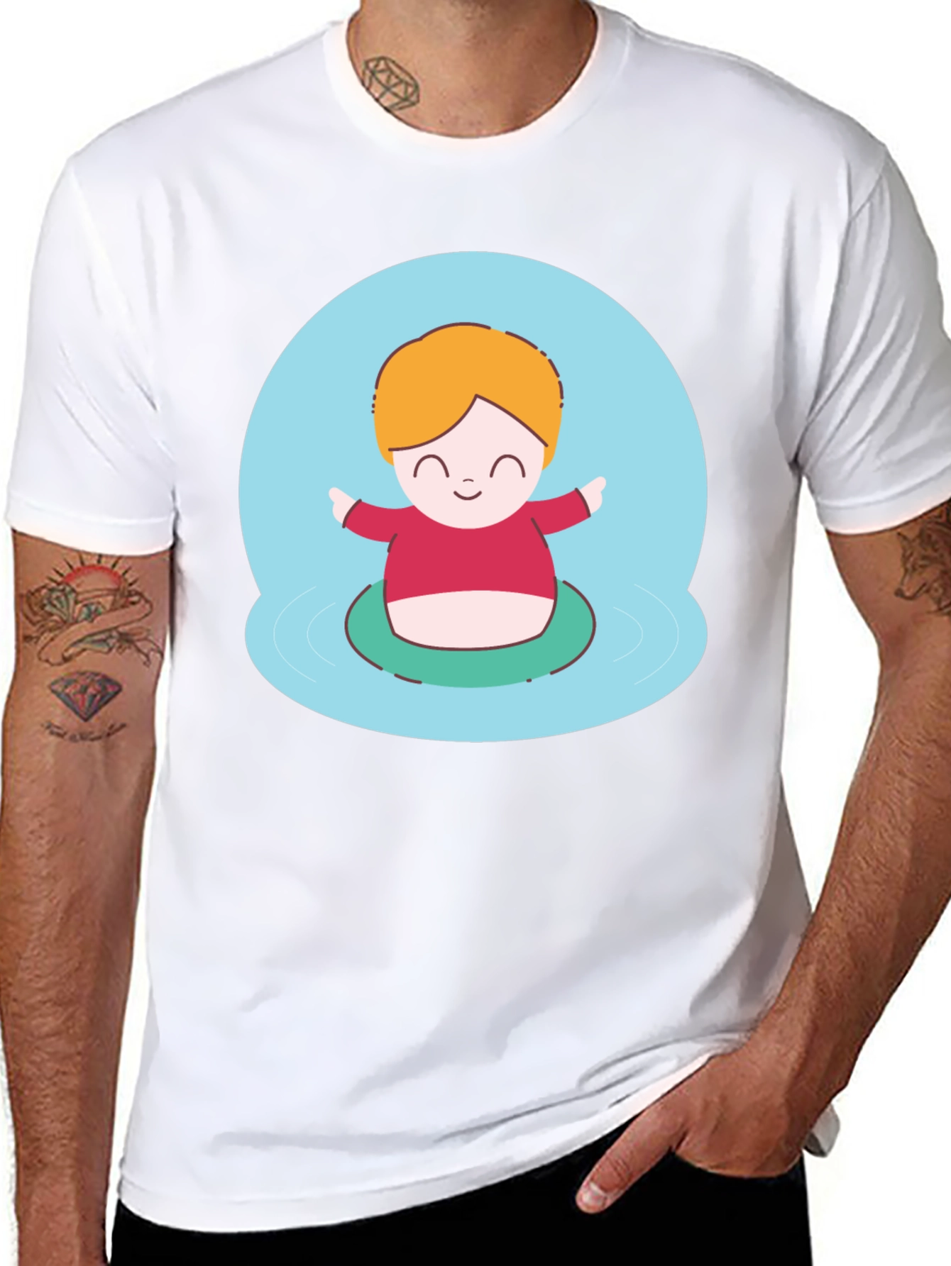 Black Cute Character Graphic T-Shirt - Playful Design view 8