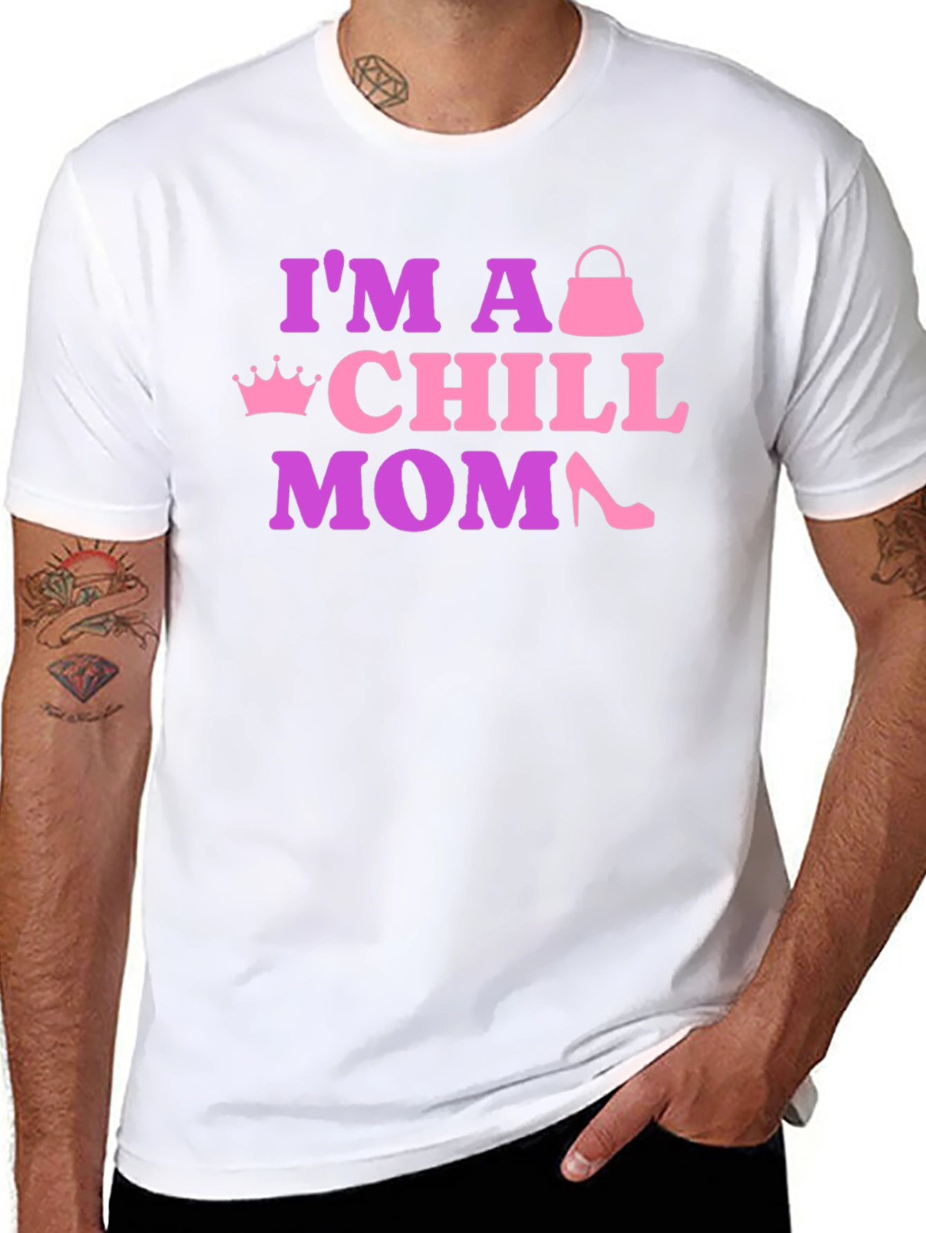 Black Chill Mom Graphic Tee - Fun & Stylish view 8