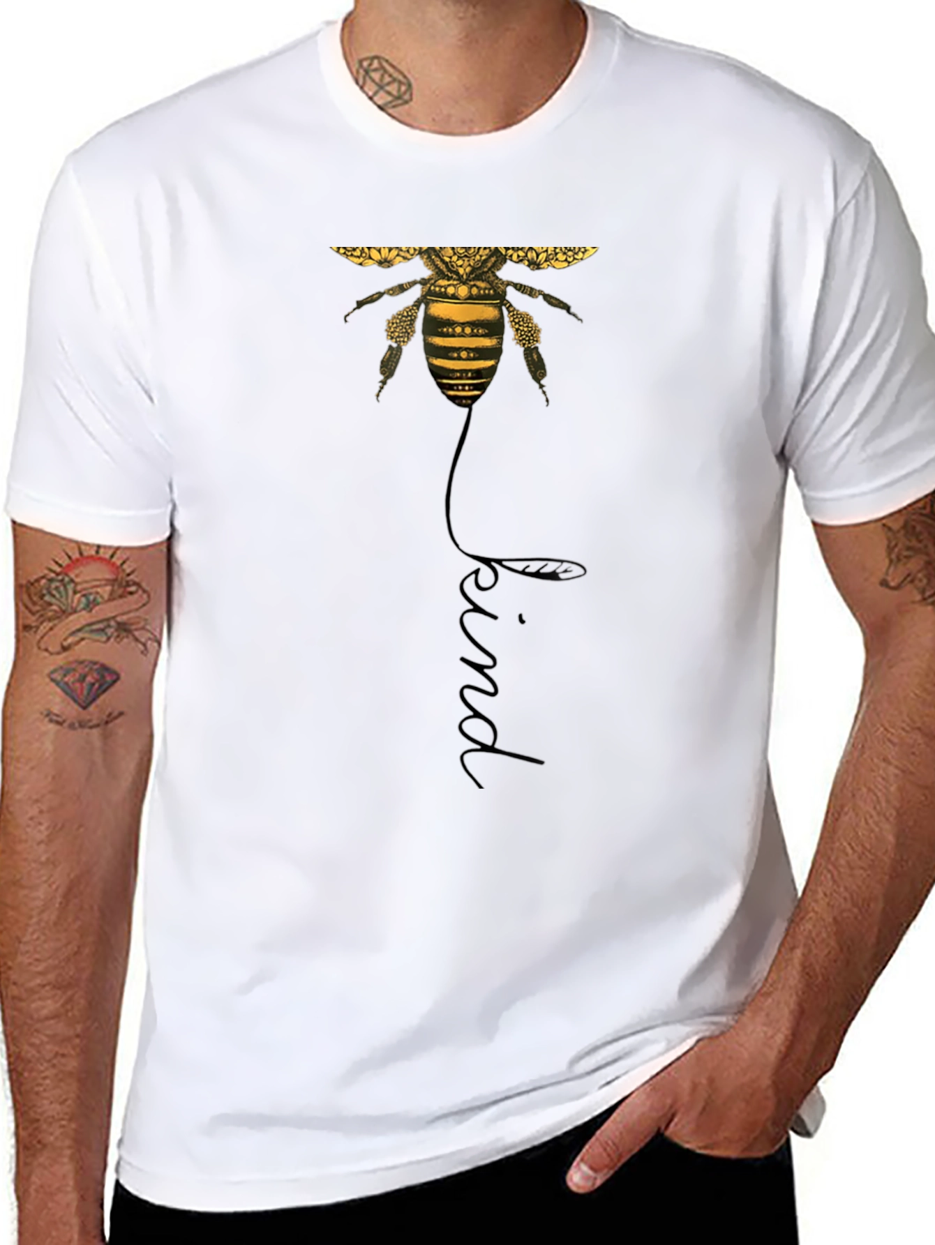Black Bee Kind Graphic Tee - Stylish & Unique Design view 8