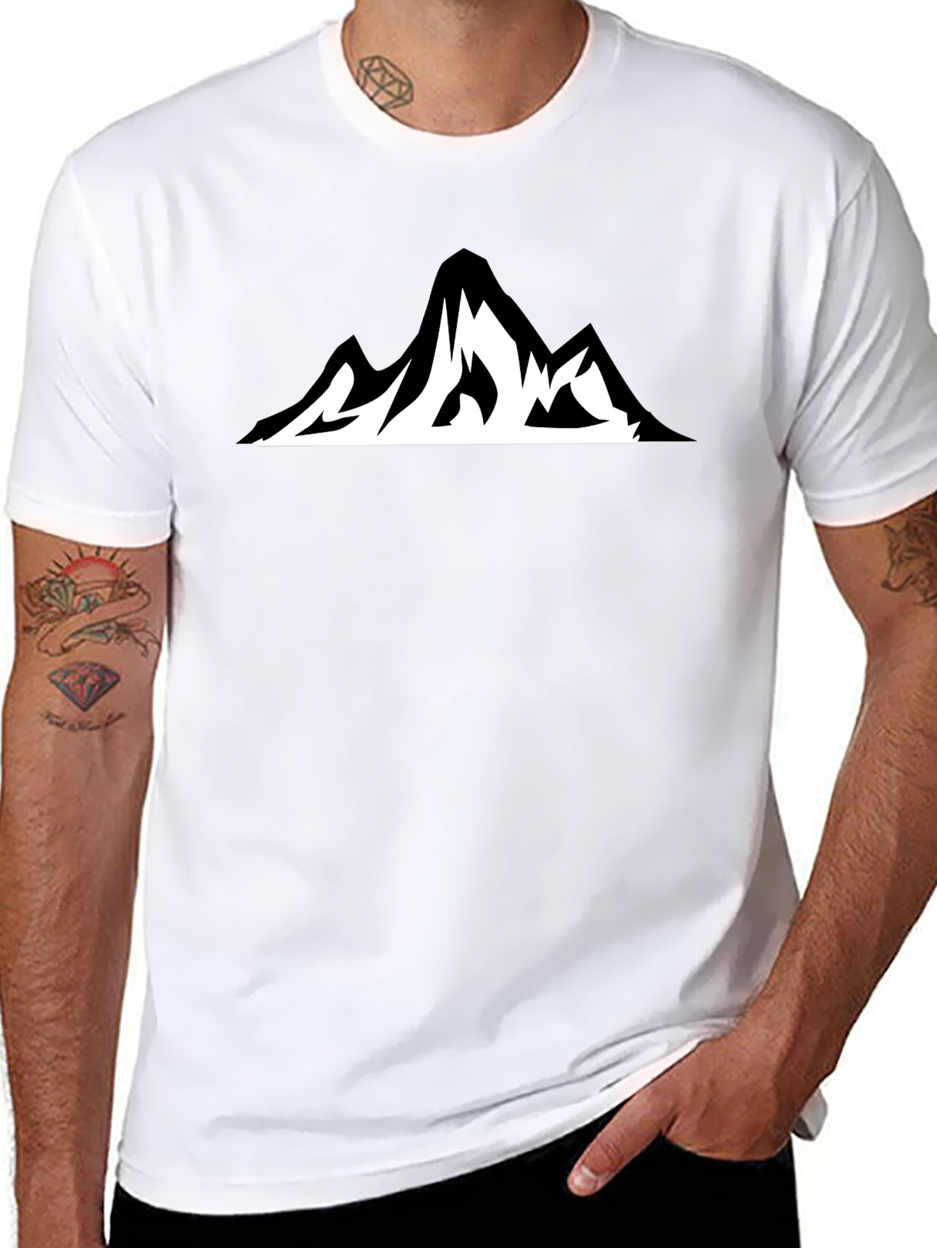 Black Mountain Graphic T-Shirt - Black view 8