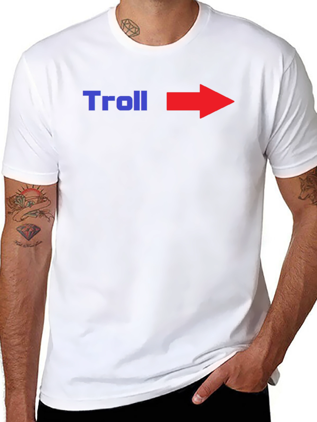 Black Troll Arrow T-Shirt - Point the Way! view 8