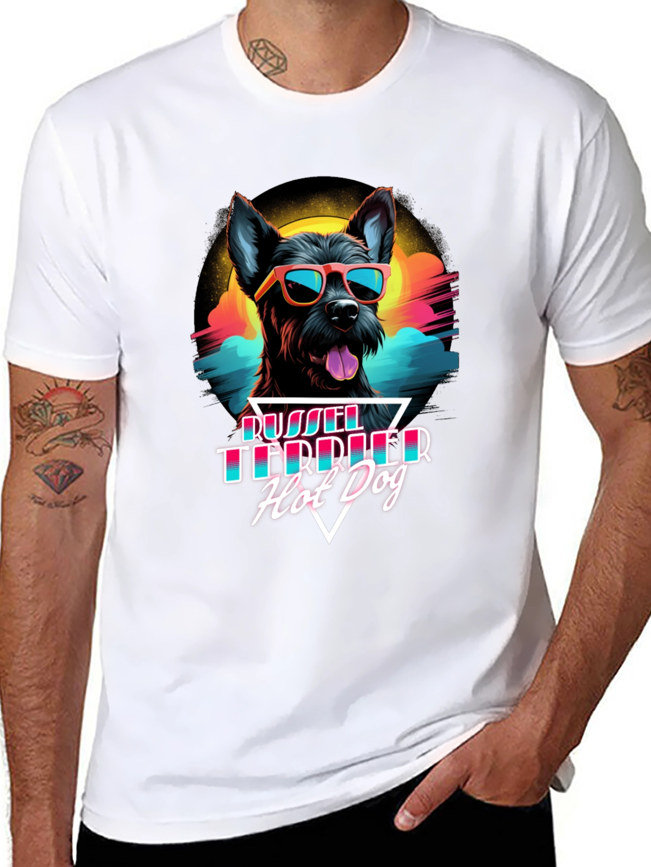 Black Cool Dog T-Shirt view 8