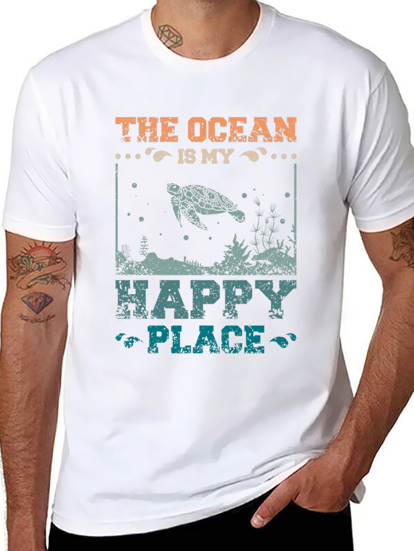 Black Ocean Is My Happy Place Graphic Tee view 8