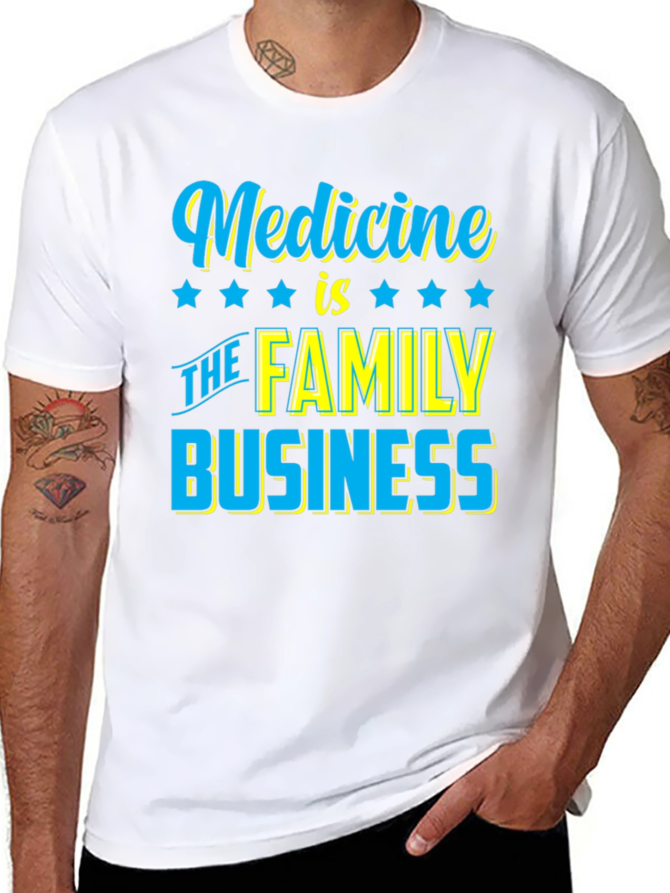 Black Medicine is The Family Business T-Shirt view 8