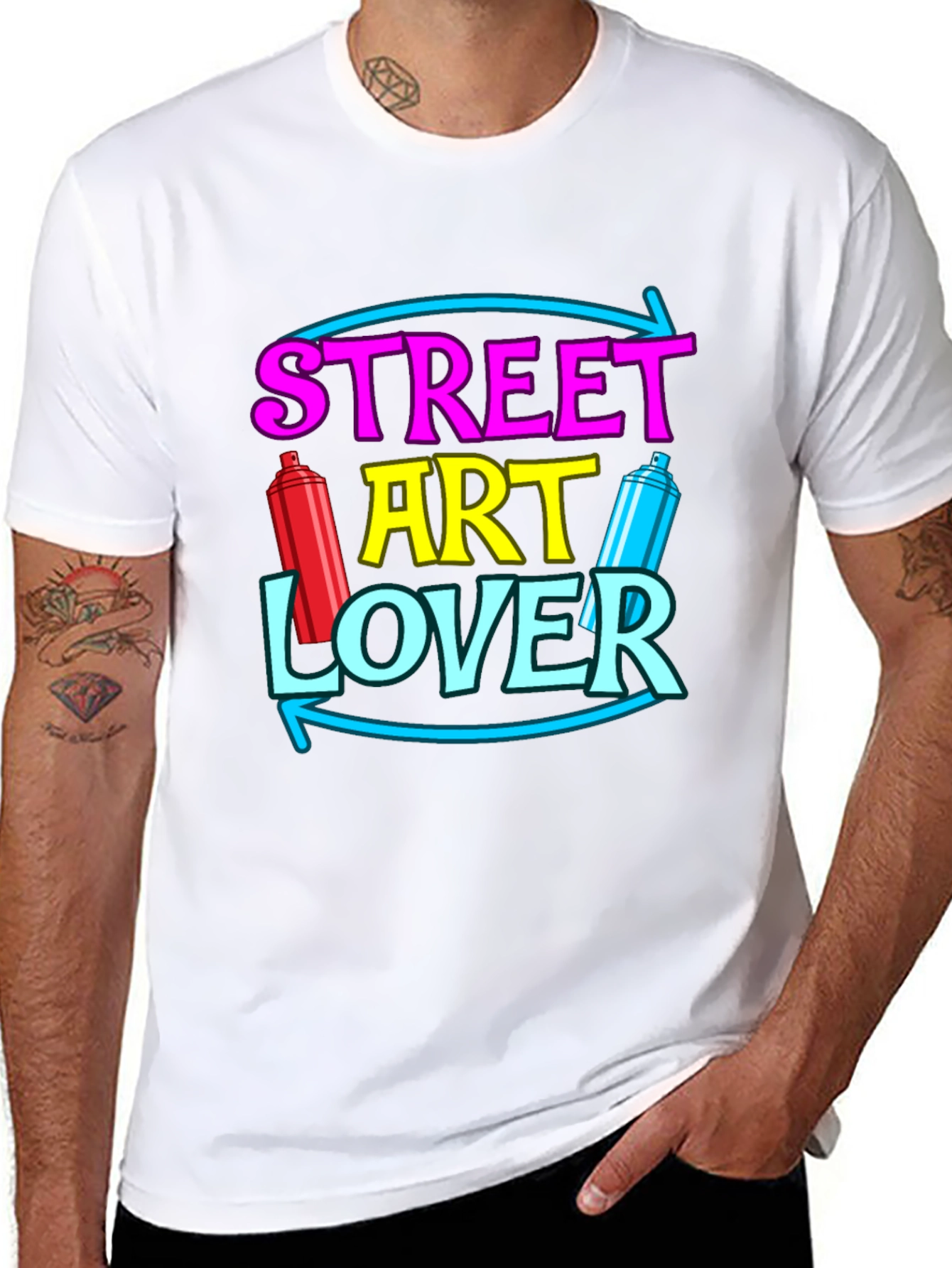 Black Street Art Lover T-Shirt Graffiti Artist Tee view 8