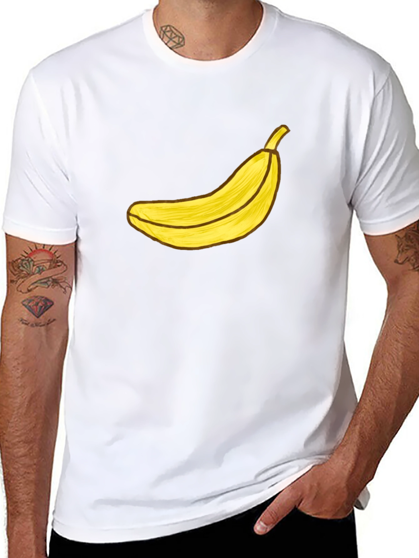 Black Banana Graphic Black T-Shirt - Funky Fruit Tee view 8