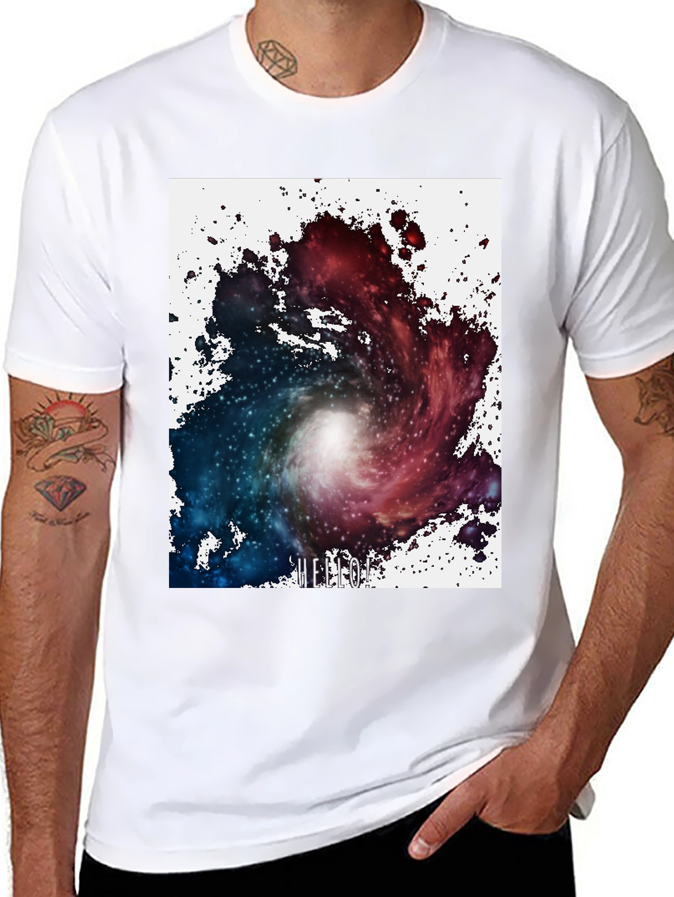 Black Nebula Graphic T-Shirt - Unique Galaxy Design view 8