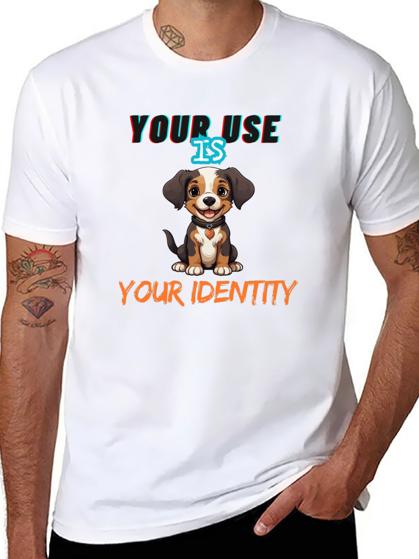 Black Dog Lover T-Shirt: "Your Use Is Your Identity" view 8