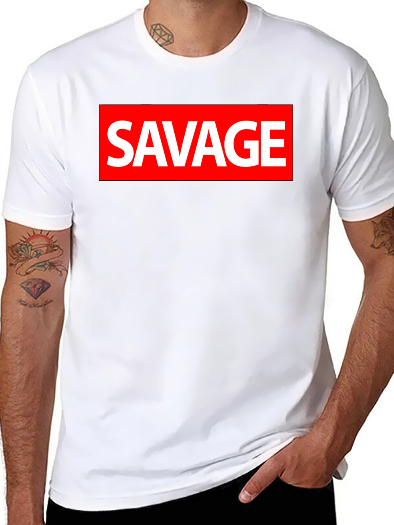 Black Savage Graphic Tee - Bold Streetwear Style view 8