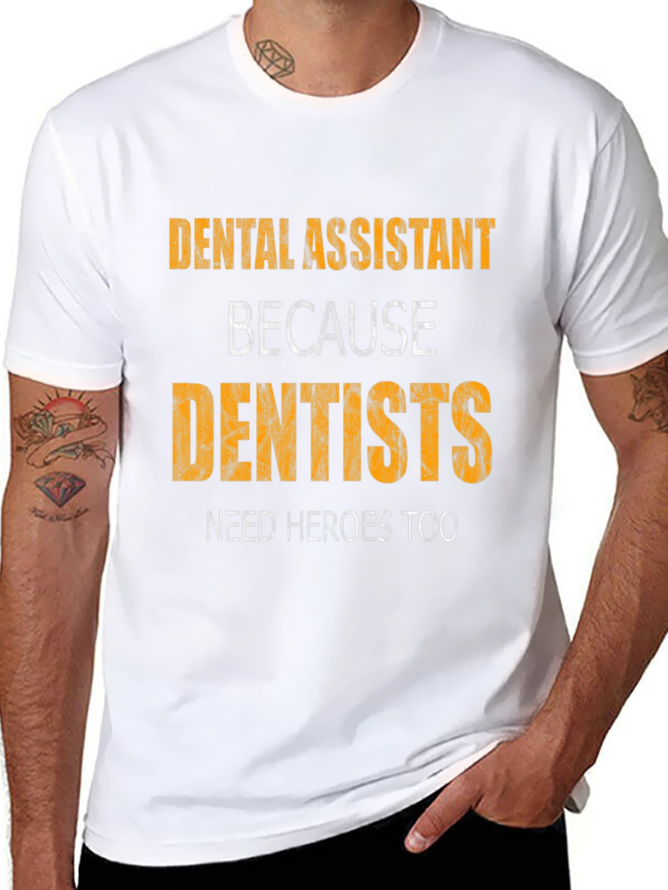 Black Dental Assistant Hero Tee view 8