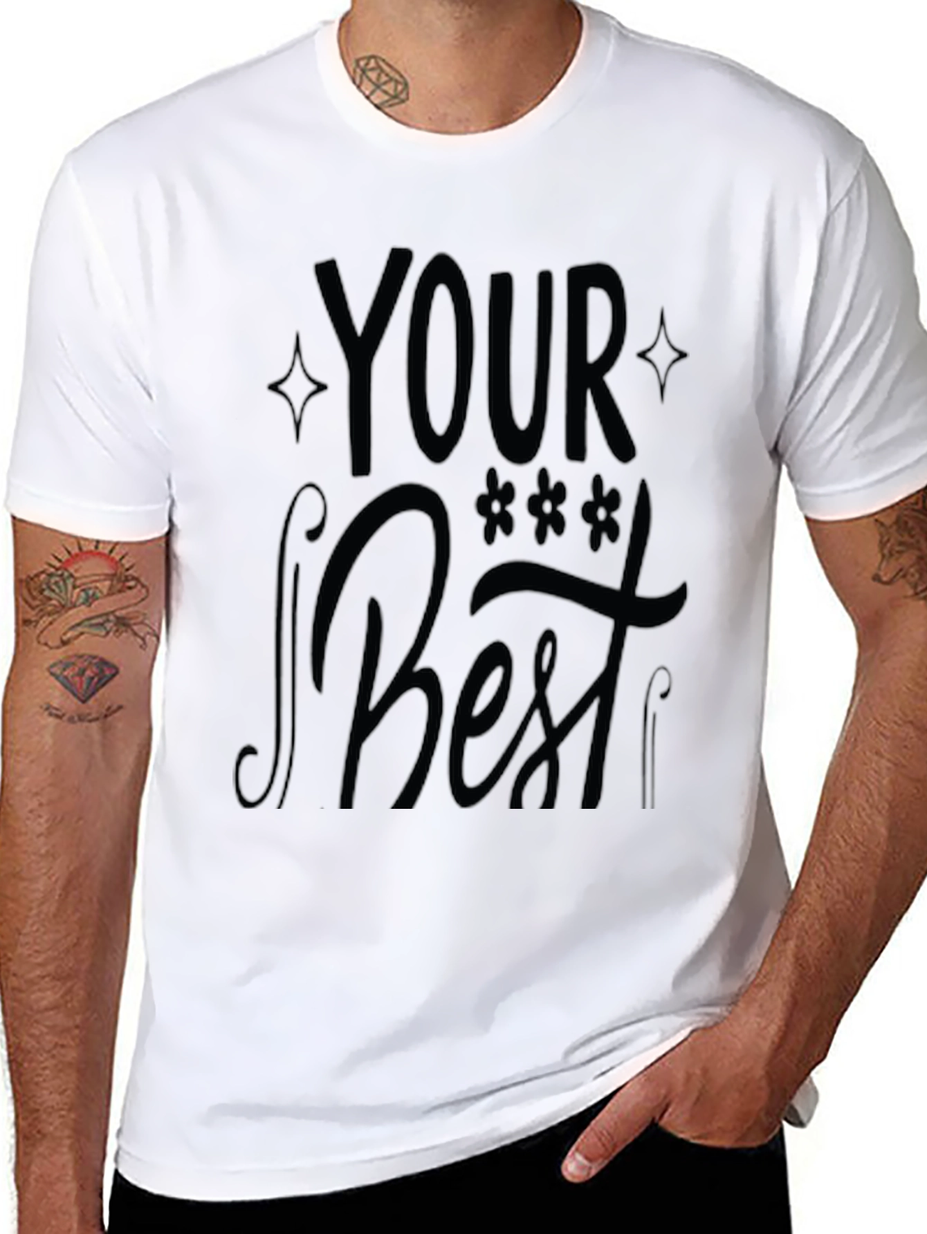 Black Your Best Black Graphic Print T-Shirt view 8