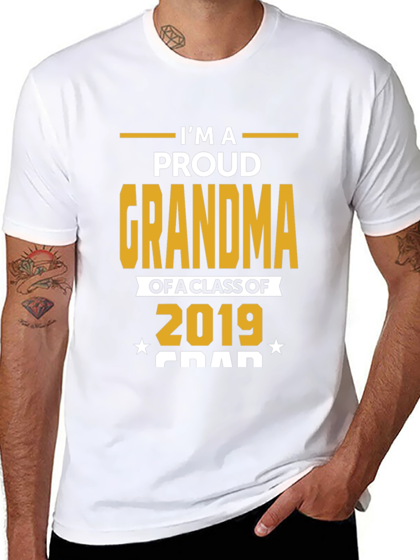 Black Proud Grandma Class of 2019 T-Shirt view 8