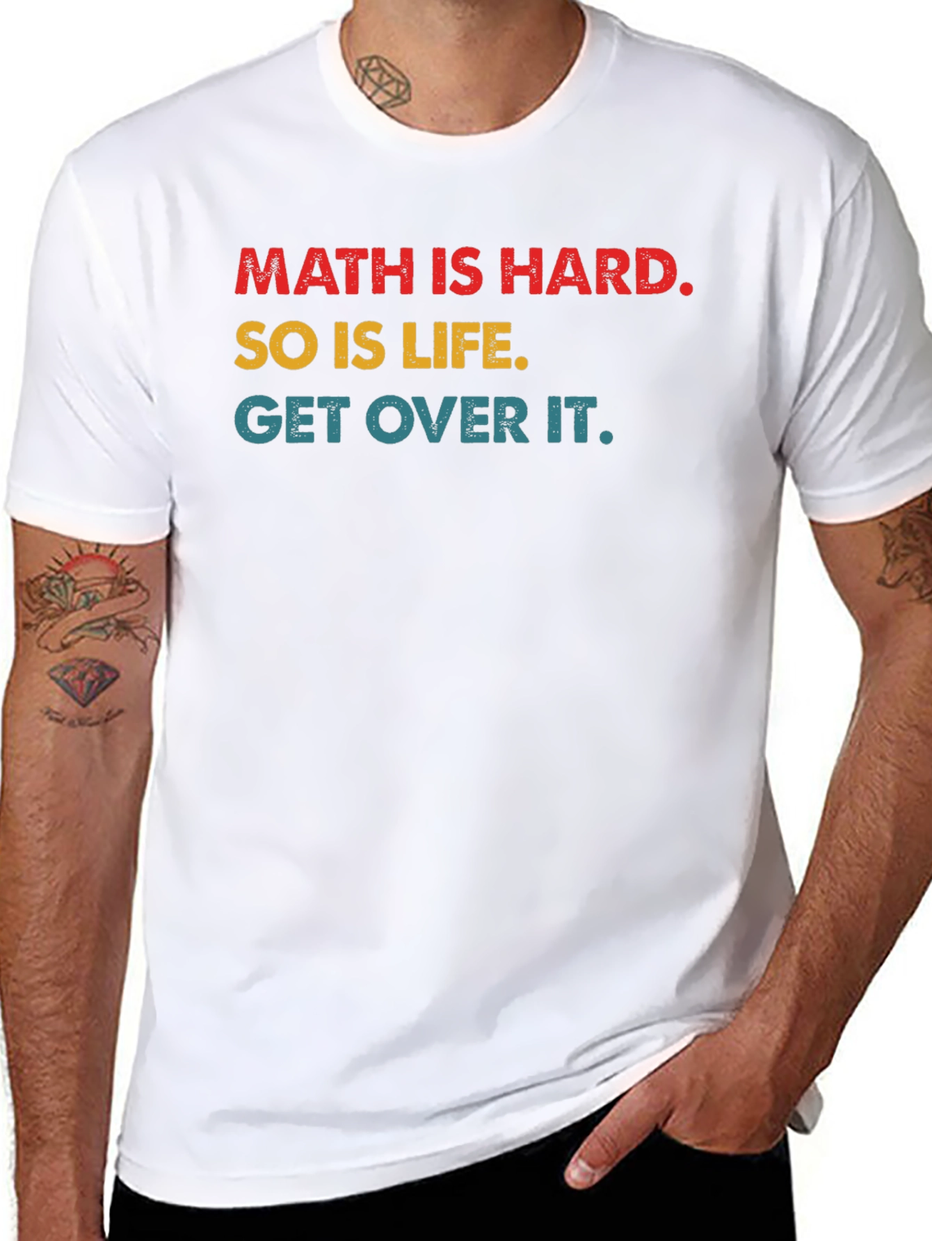Black Math is Hard Graphic Tee - Men's Short Sleeve T-Shirt view 8
