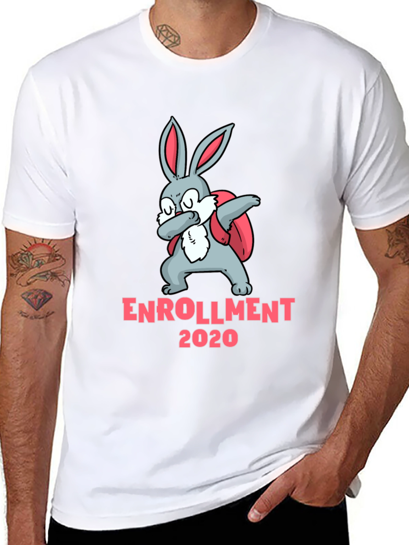Black Enrollment 2020 Rabbit Dab T-Shirt view 8