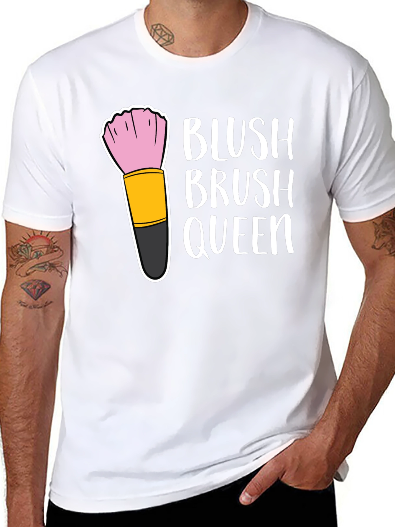 Black Blush Brush Queen Graphic Tee view 8