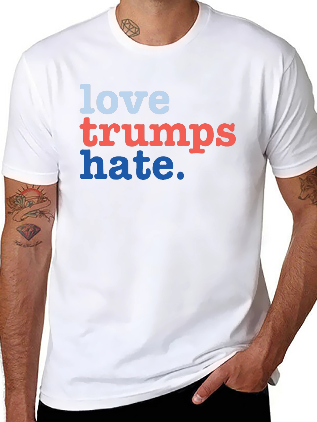 Black Love Trumps Hate Graphic Tee - Unisex view 8