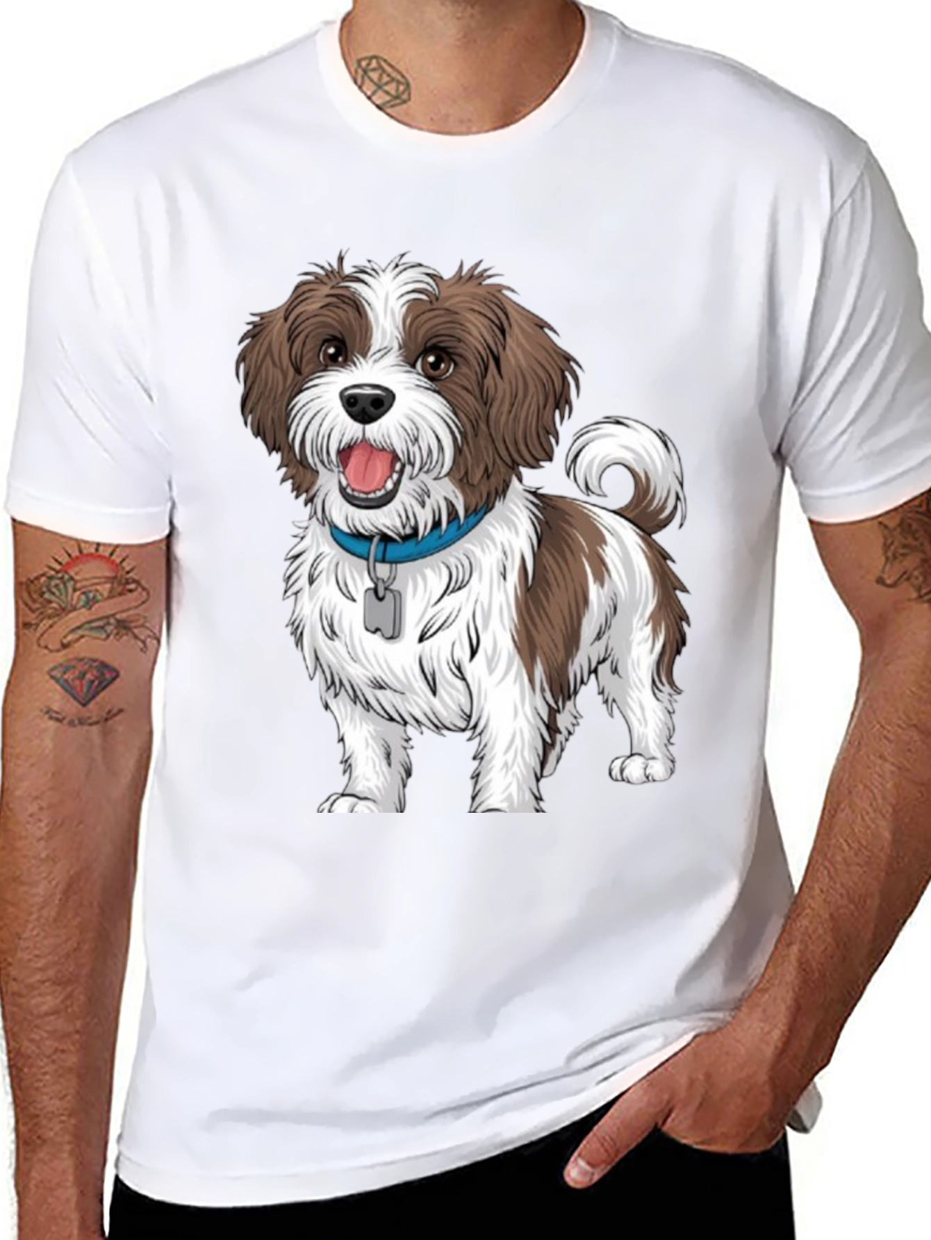 Black Dog Graphic Tee - Casual Black T-Shirt view 8