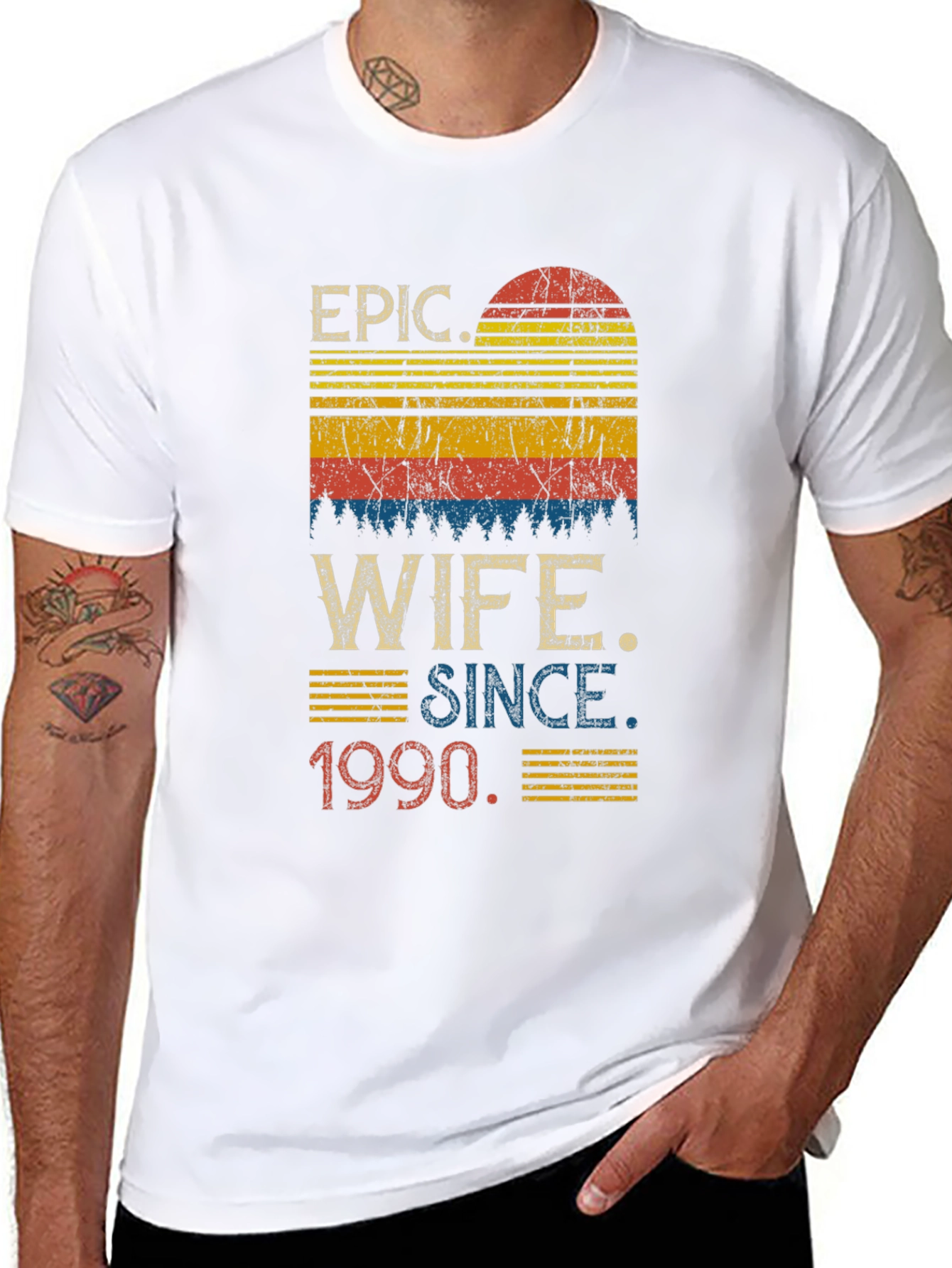 Black Epic Wife Since 1990 Graphic Tee view 8