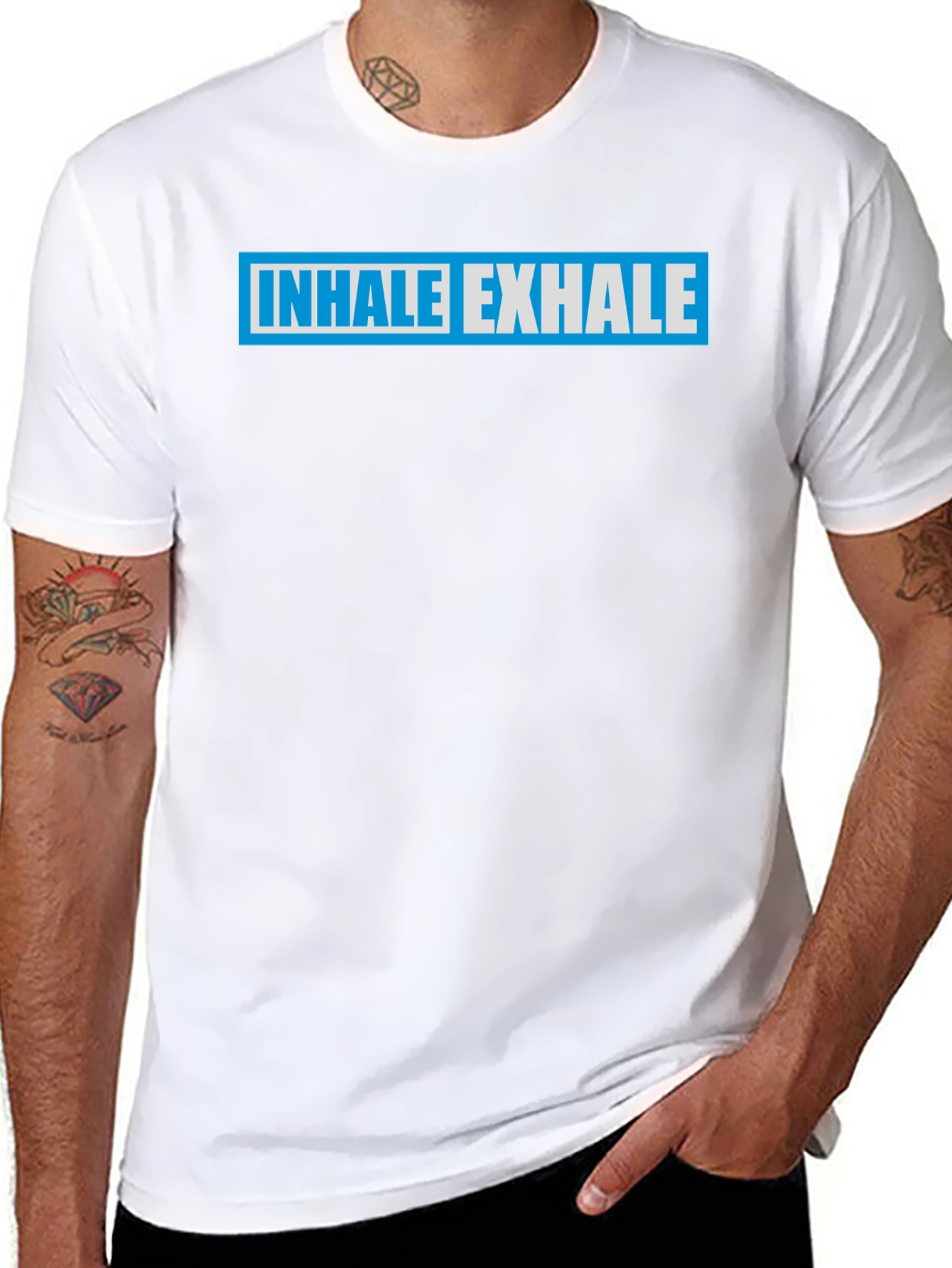 Black Inhale Exhale Graphic Tee - Black T-Shirt view 8