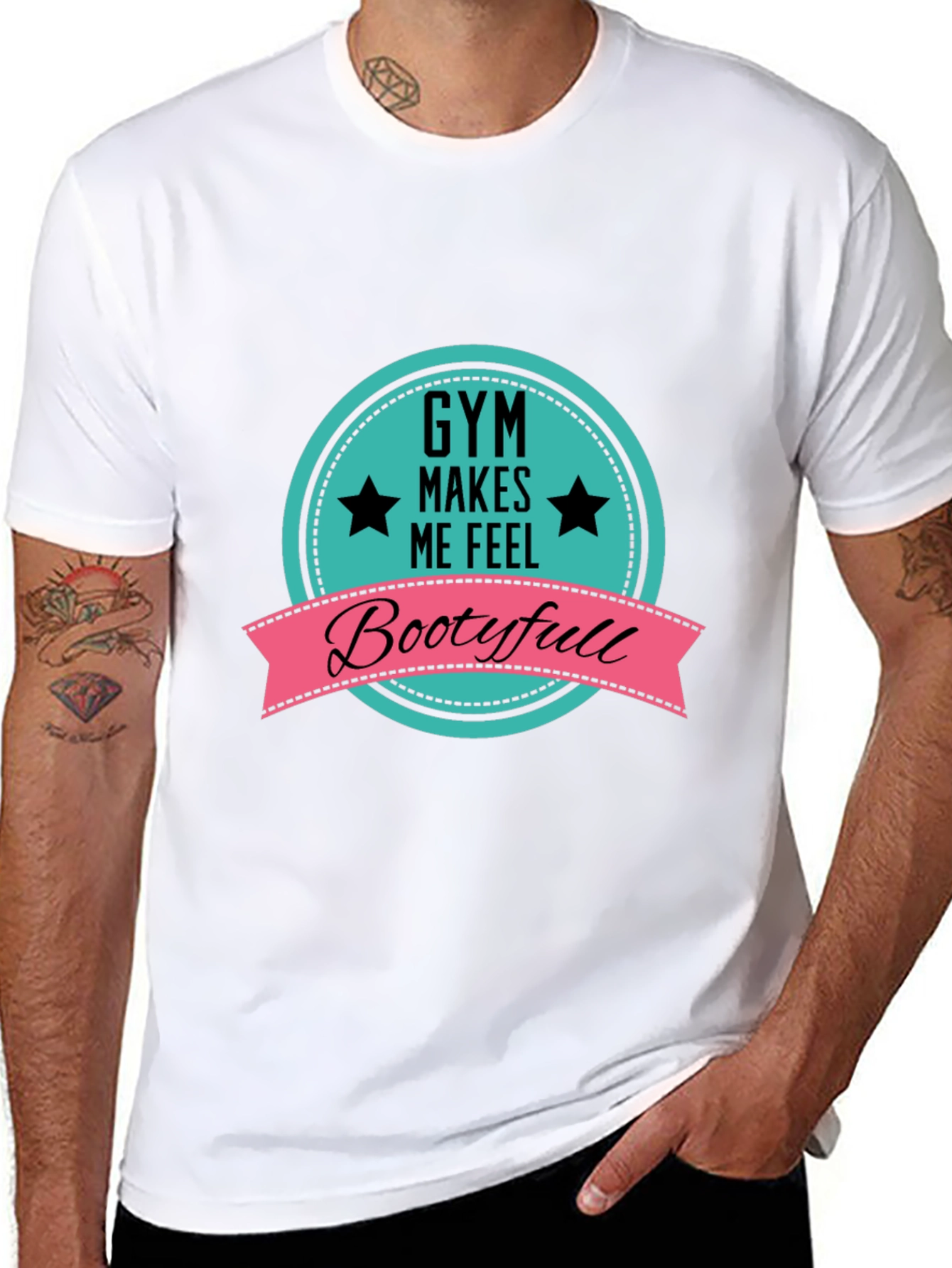 Black Gym Makes Me Feel Bootyfull T-Shirt view 8