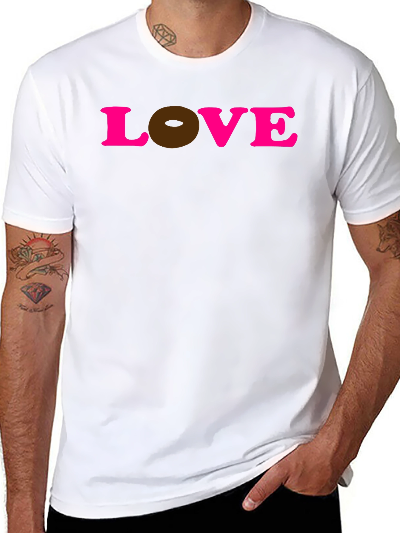 Black Donut Love T-Shirt - Unique Design view 8