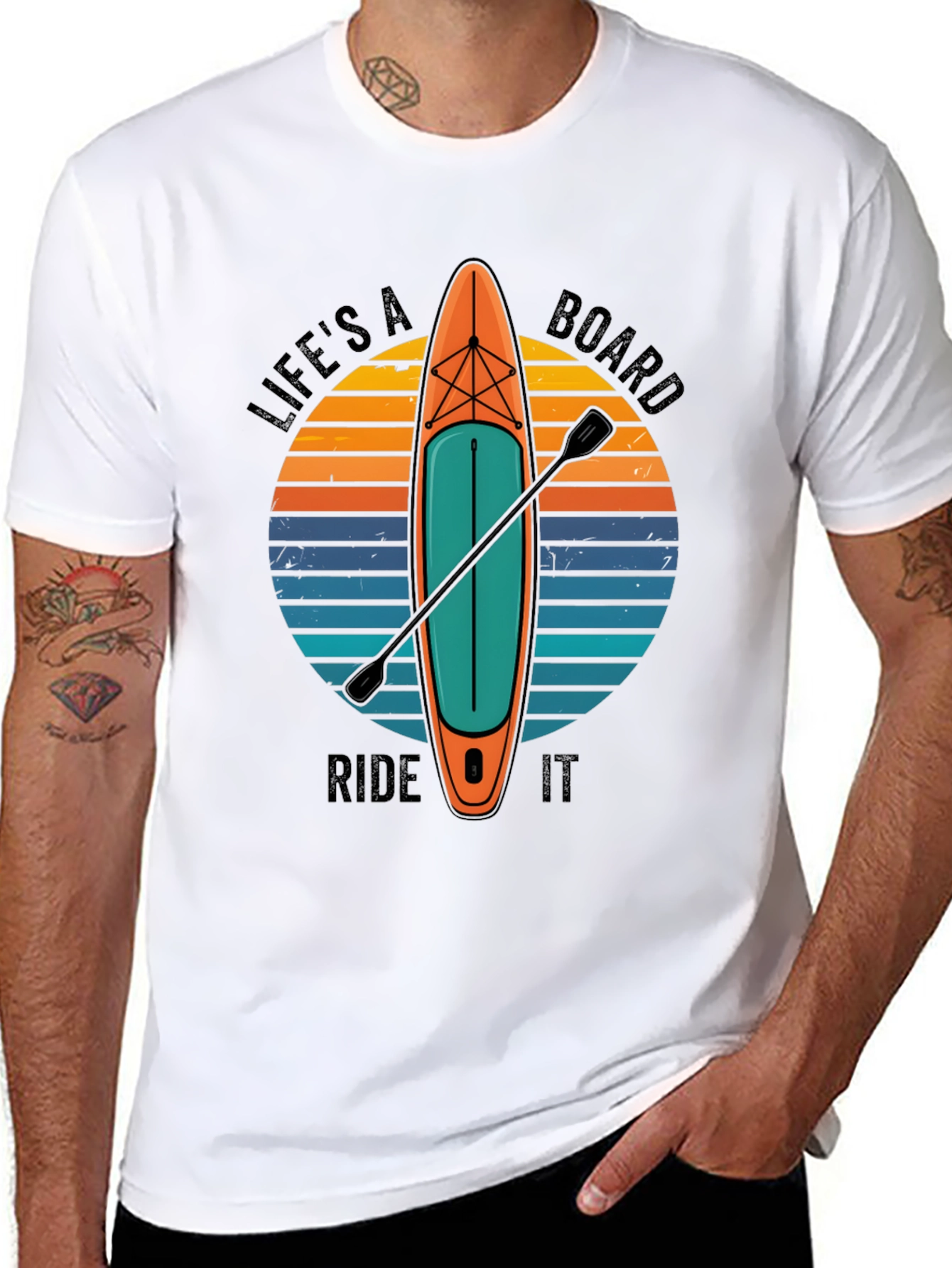 Black Life's a Board Ride It T-Shirt view 8