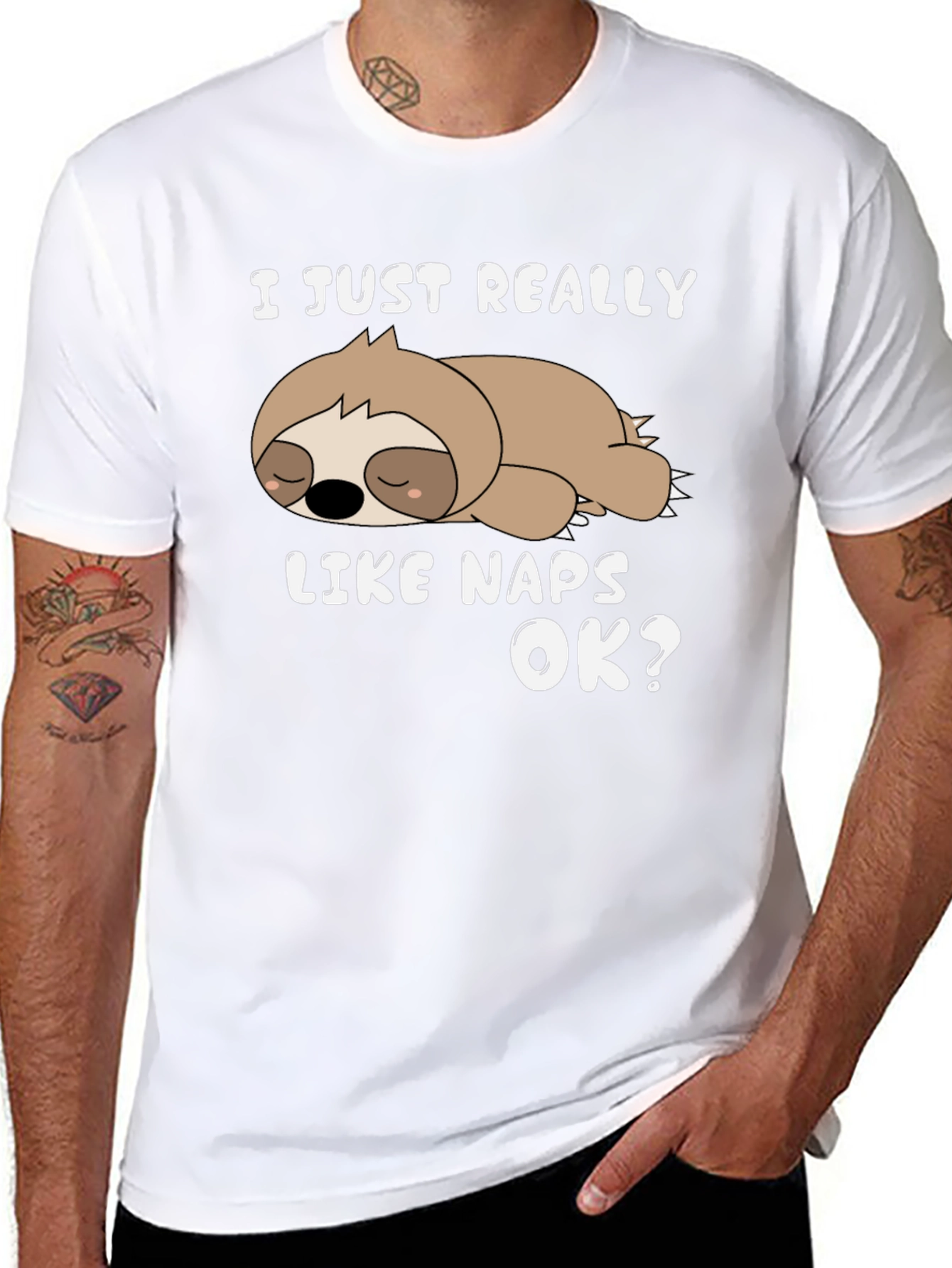 Black Sloth Naps Graphic T-Shirt view 8
