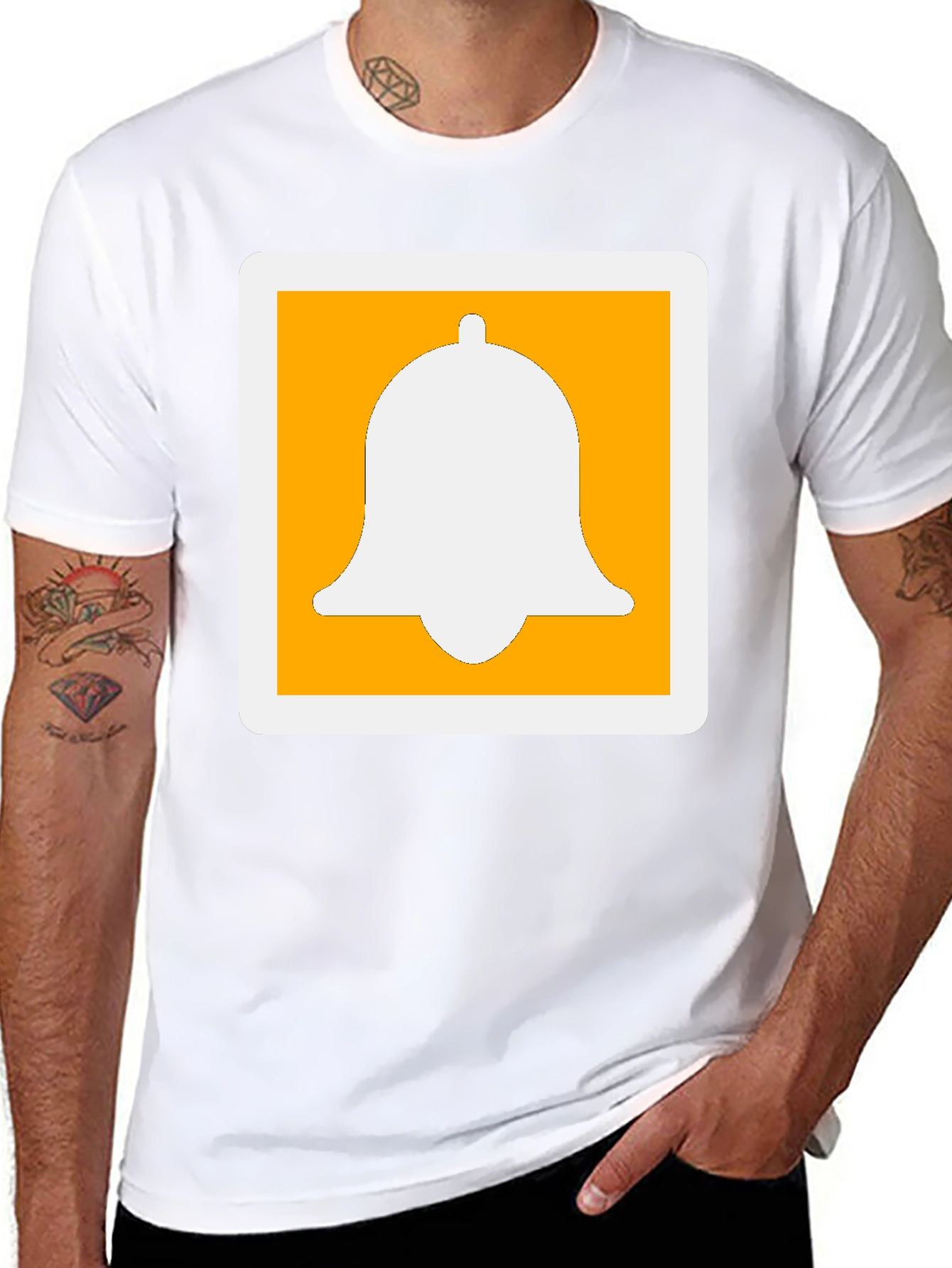 Black Men's Black Graphic Tee - Notification Icon view 8