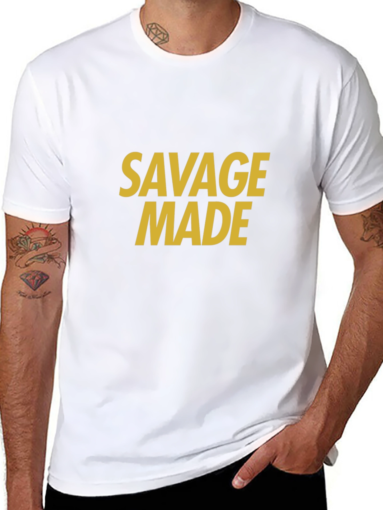 Black Savage Made Graphic Tee - Bold Statement Shirt view 8