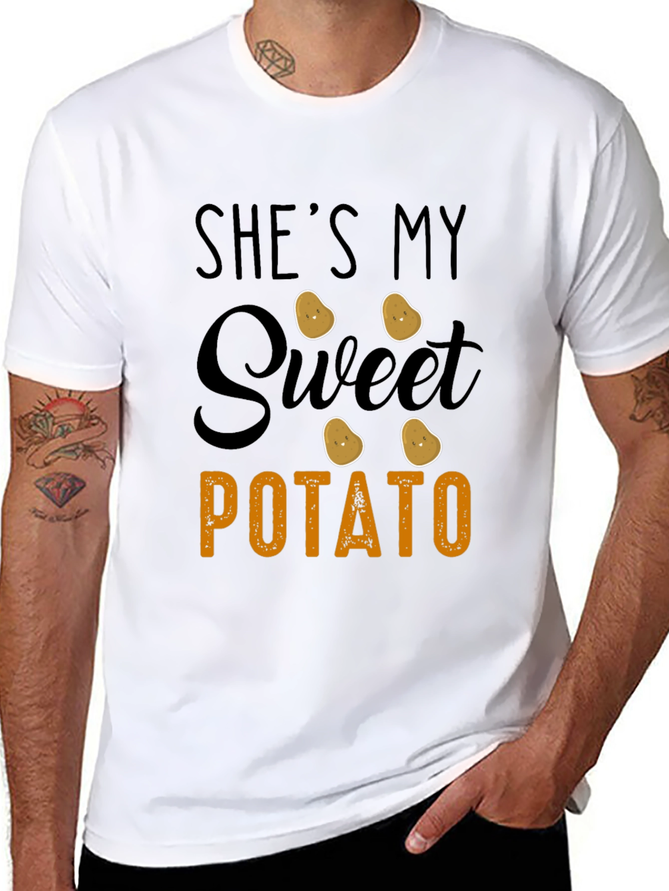 Black She's My Sweet Potato Graphic Tee view 8