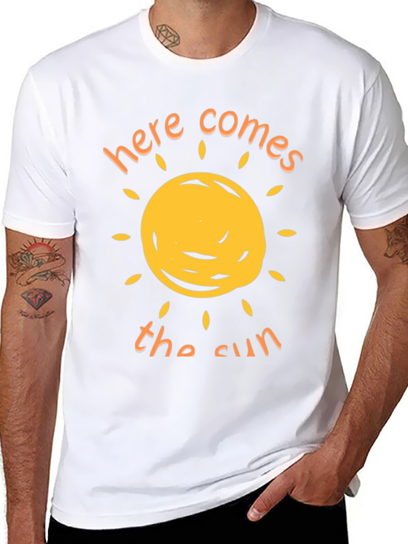 Black Here Comes The Sun Graphic T-Shirt view 8