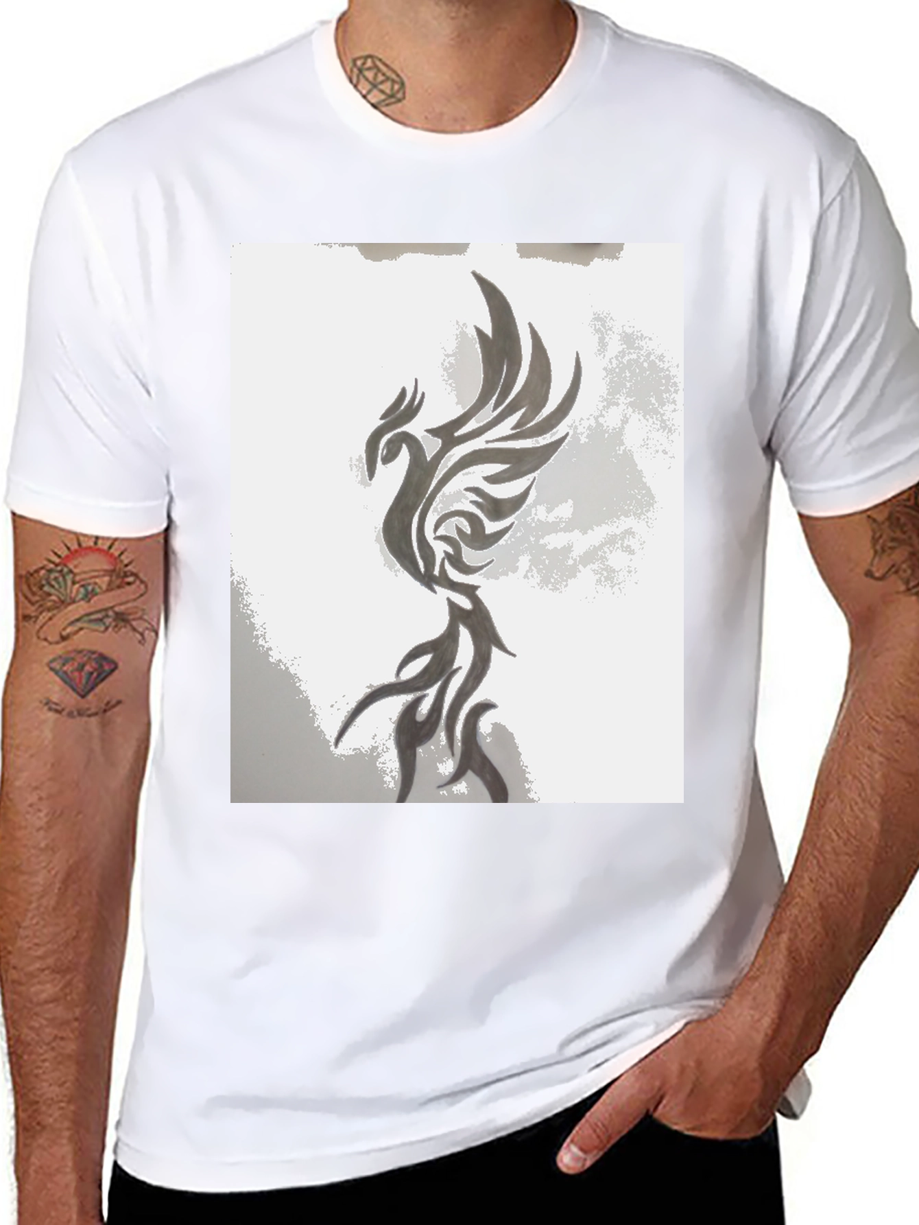 Black Phoenix Graphic Tee - Unique Design, Comfortable Fit view 8