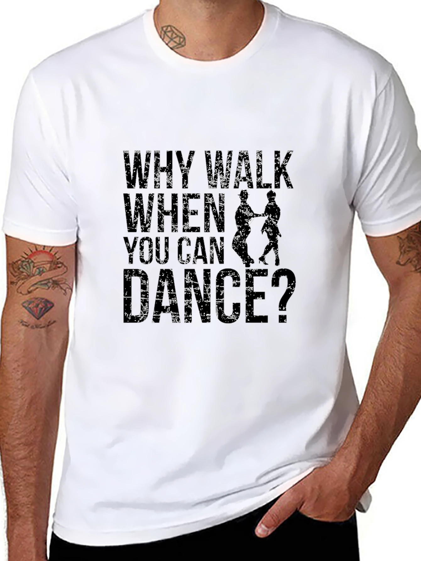 Black Why Walk When You Can Dance T-Shirt view 8