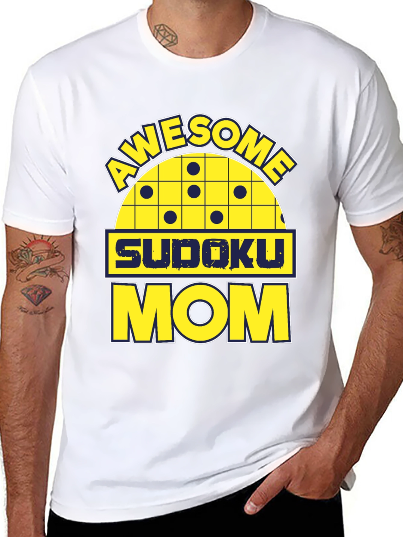 Awesome Sudoku Mom Graphic Tee Shirt - 8
