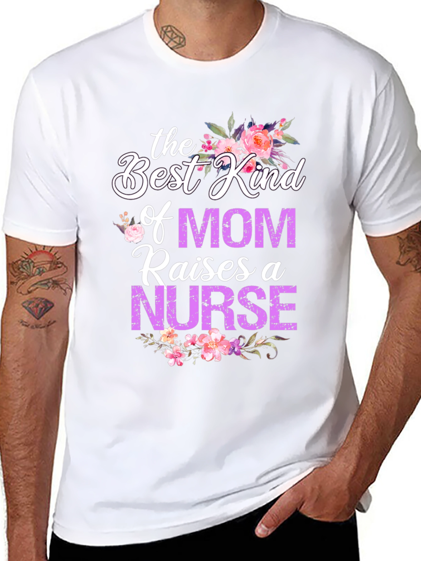 Black Best Kind of Mom Nurse T-Shirt view 8