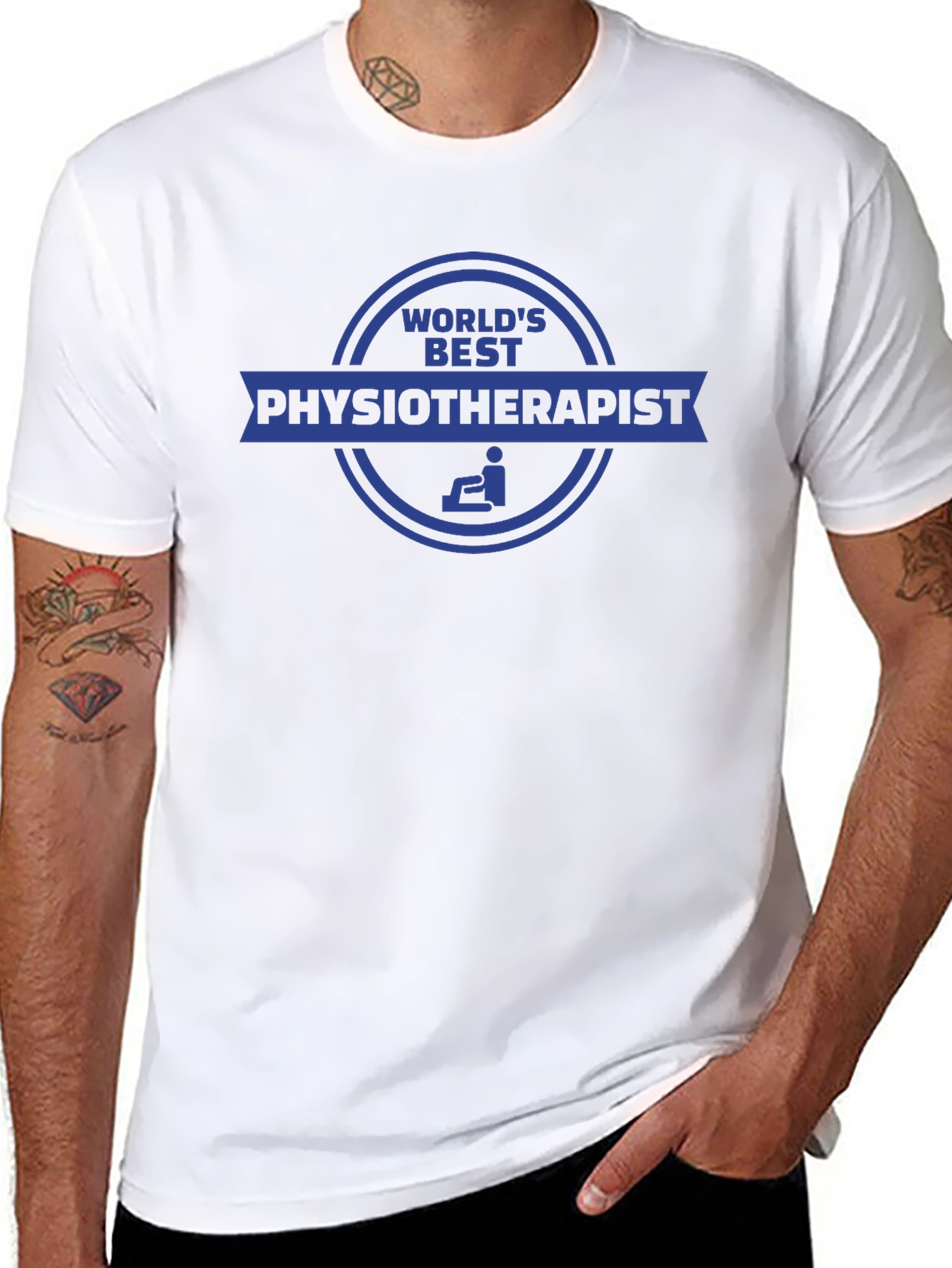Black World's Best Physiotherapist Graphic Tee view 8