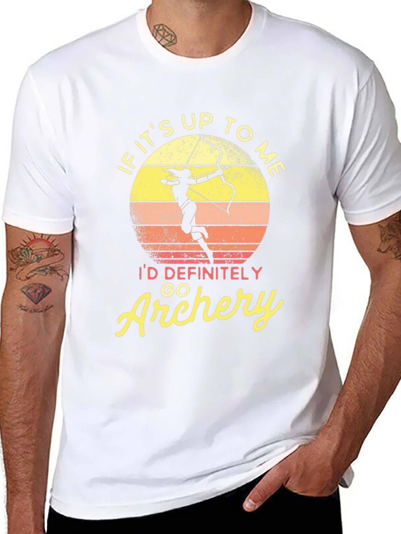 Black Archery T-Shirt - If It's Up To Me Archery Tee view 8