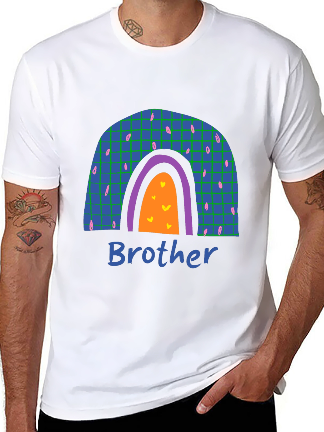 Black Brother Rainbow Graphic T-Shirt view 8