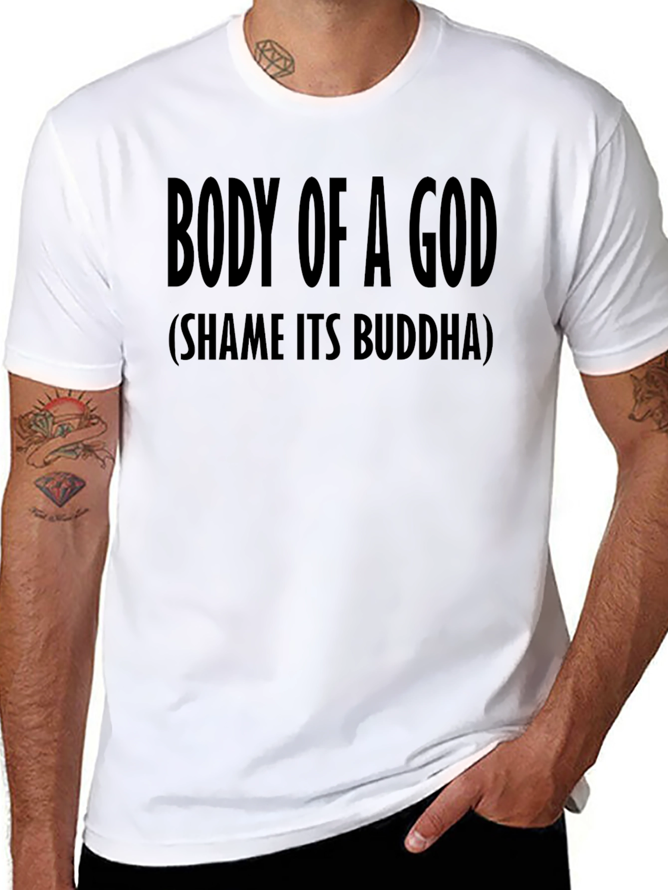 Black Body of a God Funny Graphic Tee view 8