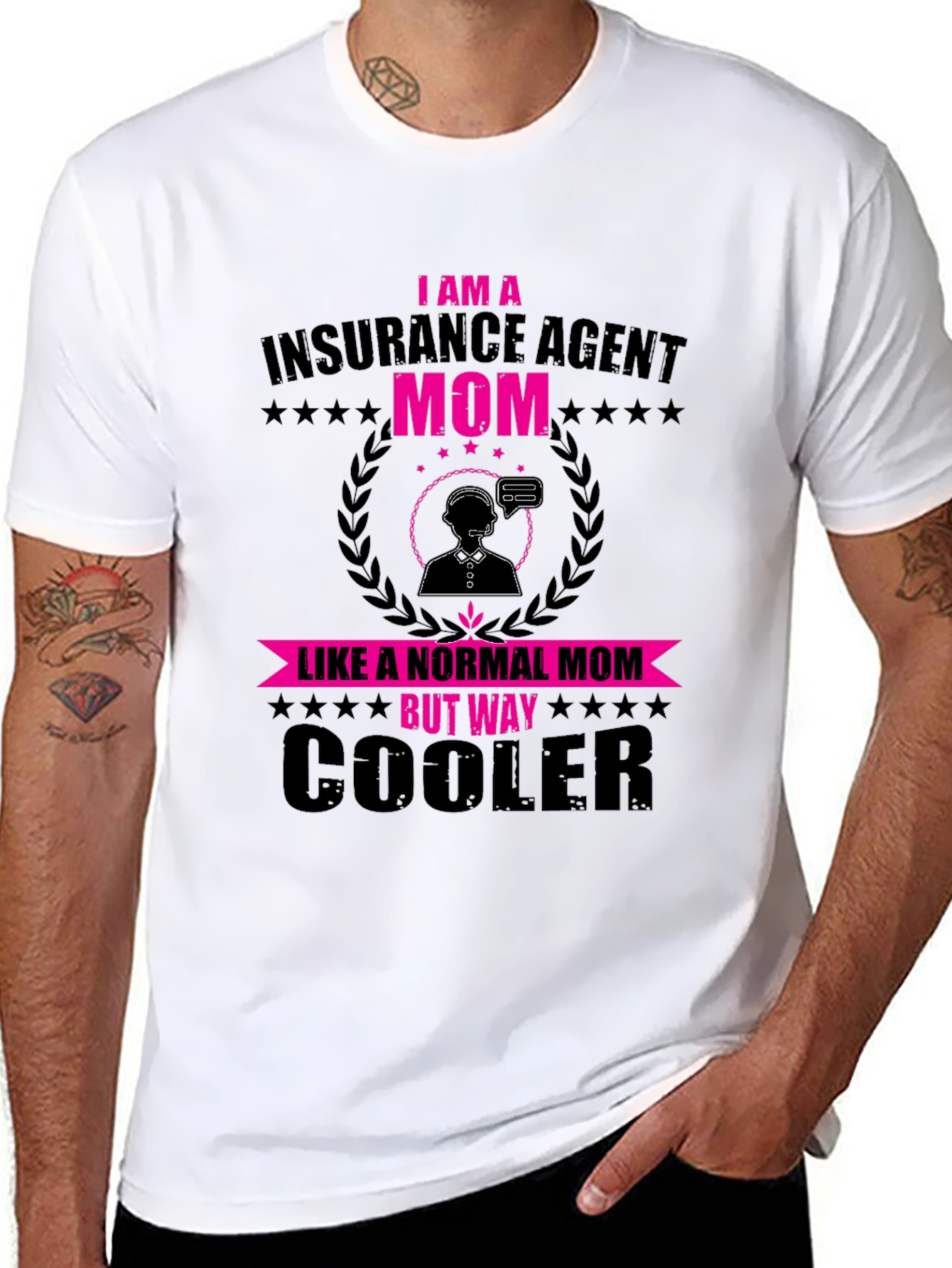 Black Insurance Agent Mom T-Shirt view 8
