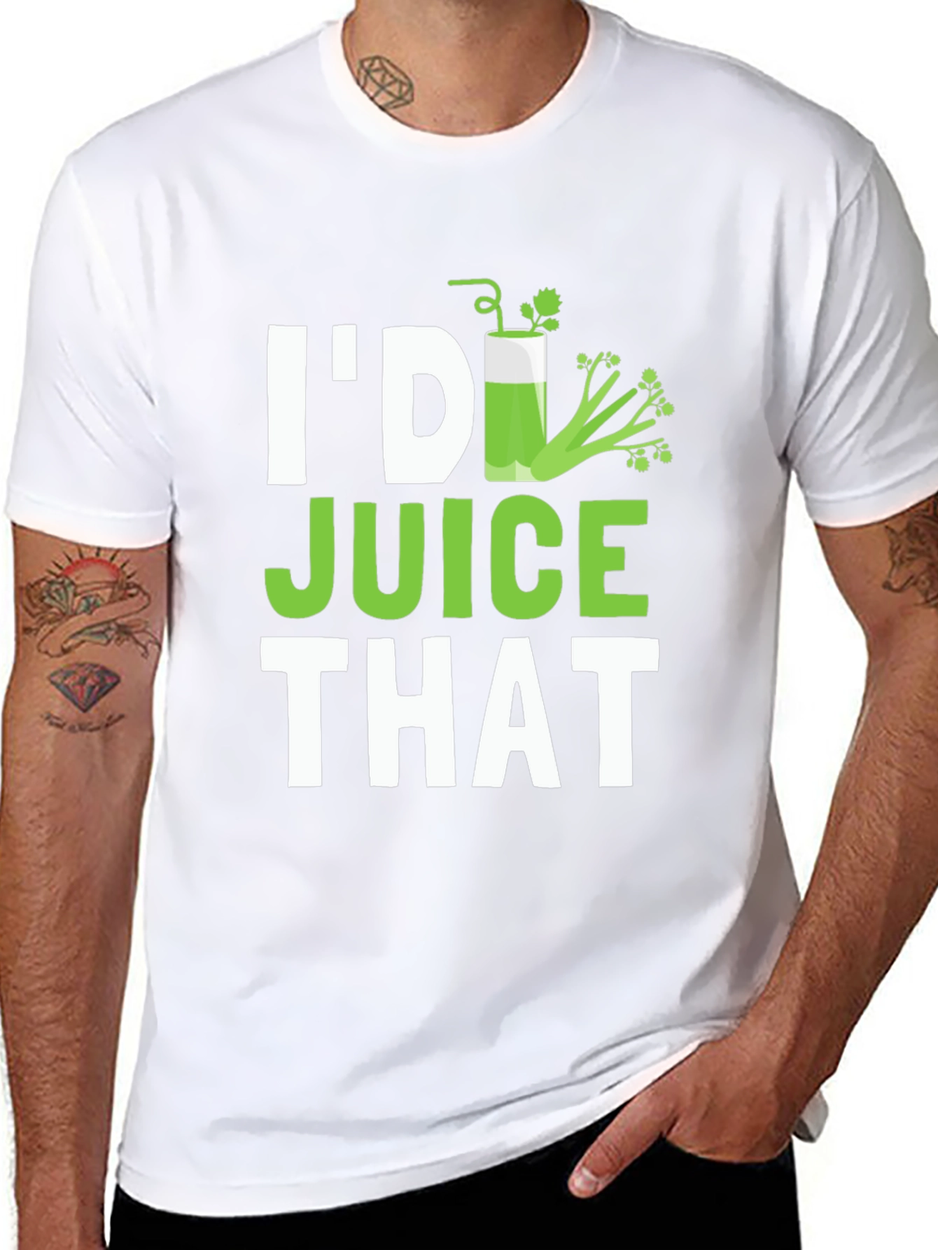 Black I'd Juice That Funny Graphic T-Shirt view 8