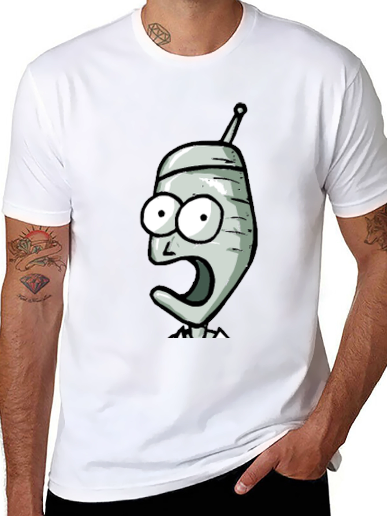 Black Futurama Inspired Graphic T-Shirt view 8