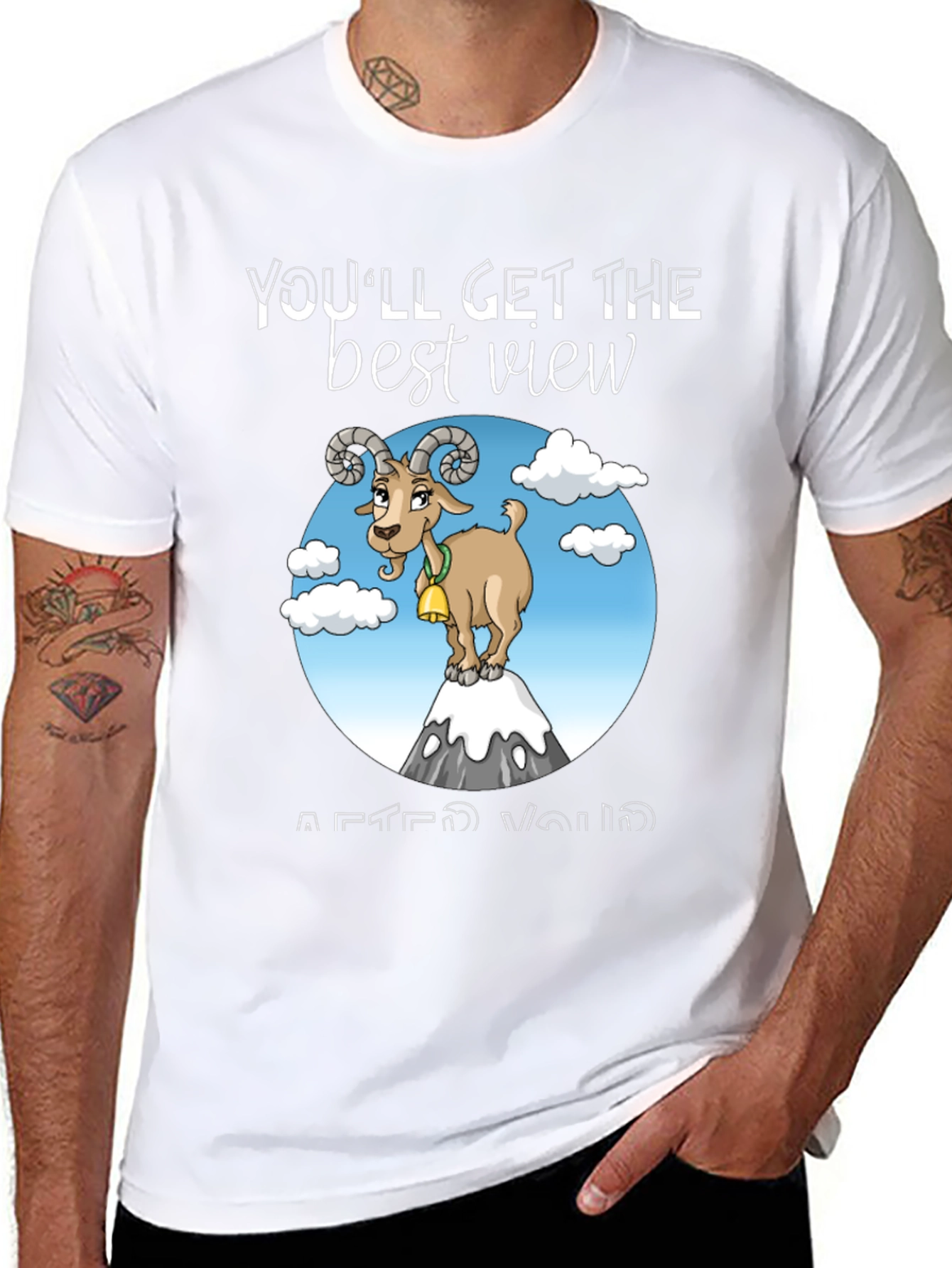 Black Mountain Goat T-Shirt - You'll Get the Best View view 8
